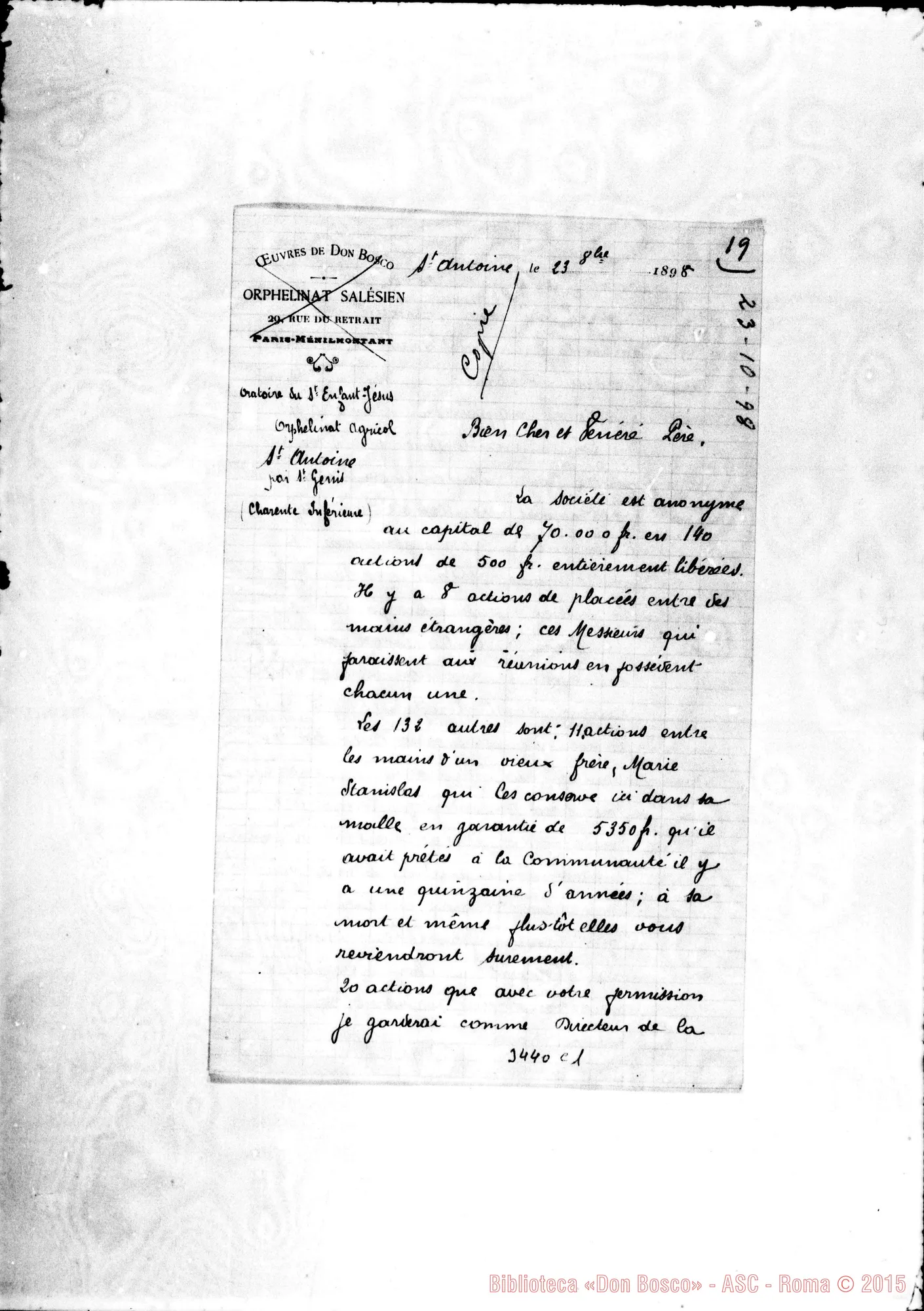 Fotogramma C 1 — L’Abbé Dumas-Vénéré Père. St. Antoine, 23-10-1898 Copia