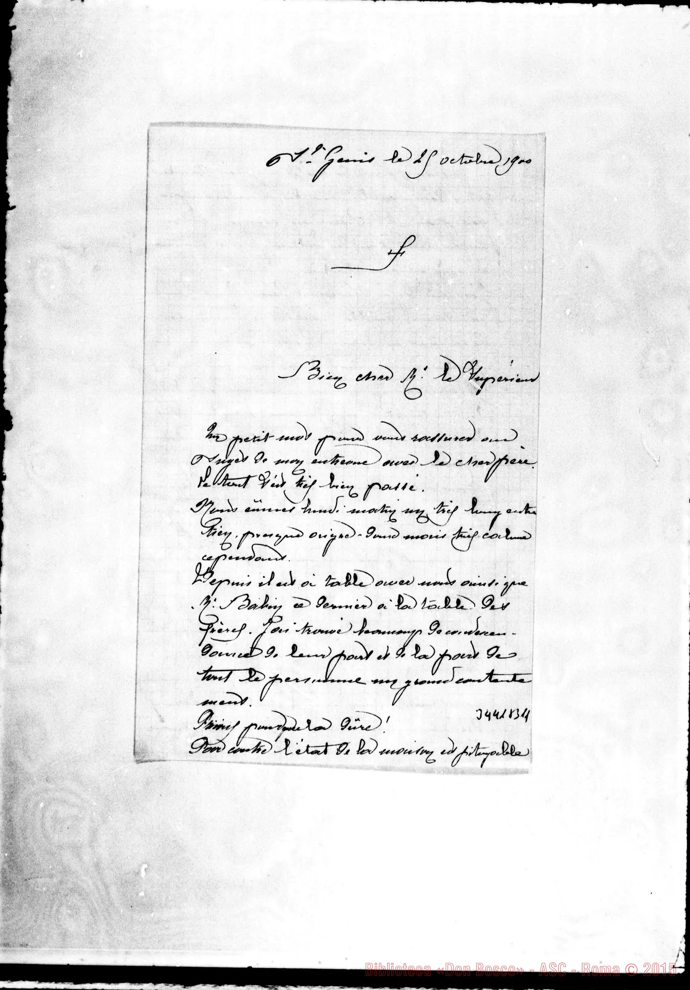 Fotogramma B 11 — Don Luigi Riccardi-Monsieur le Supérieur. St. Genis, 25-10-1900