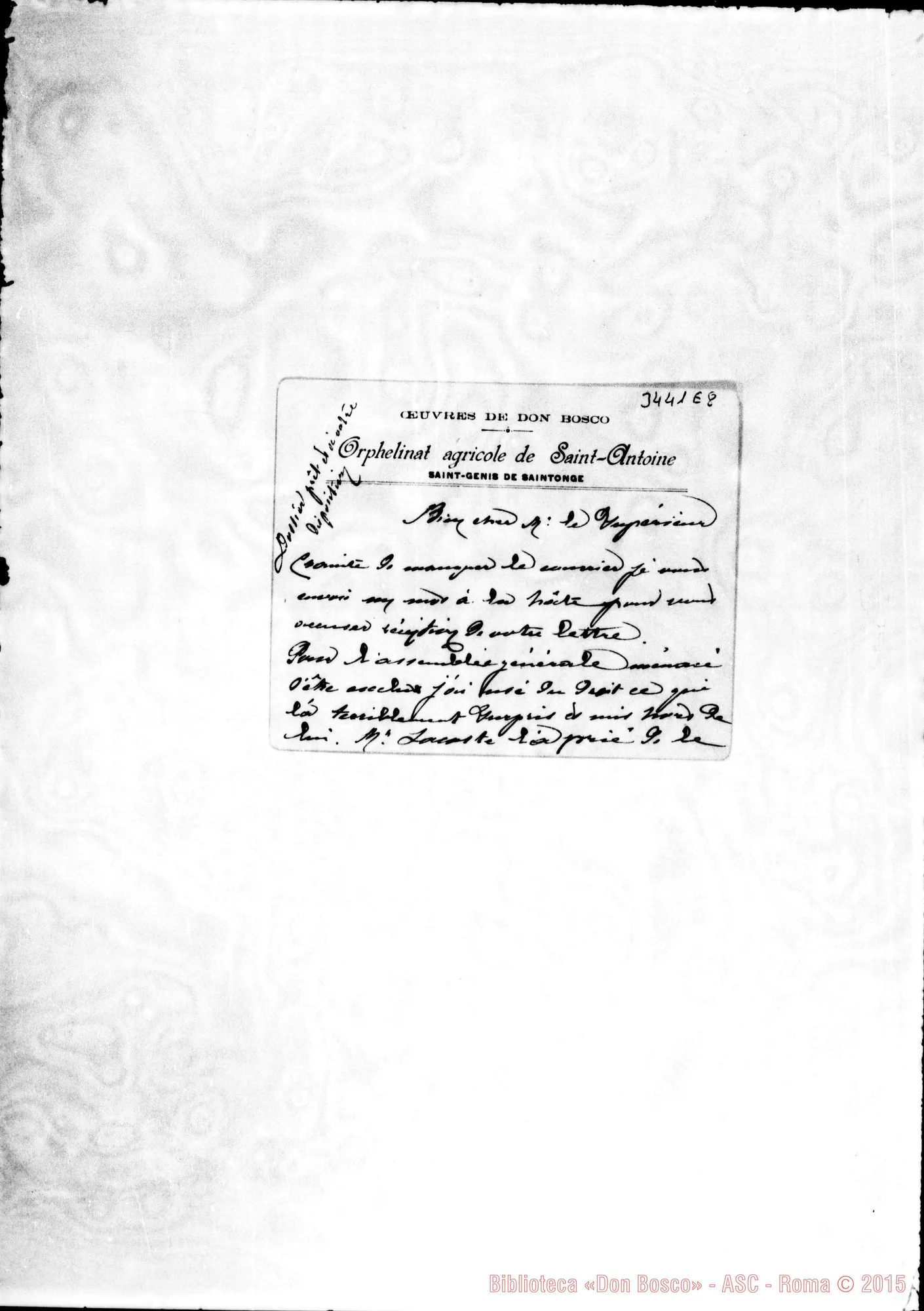 Fotogramma E 8 — Don Luigi Riccardi-Monsieur le Supérieur. Senza data
