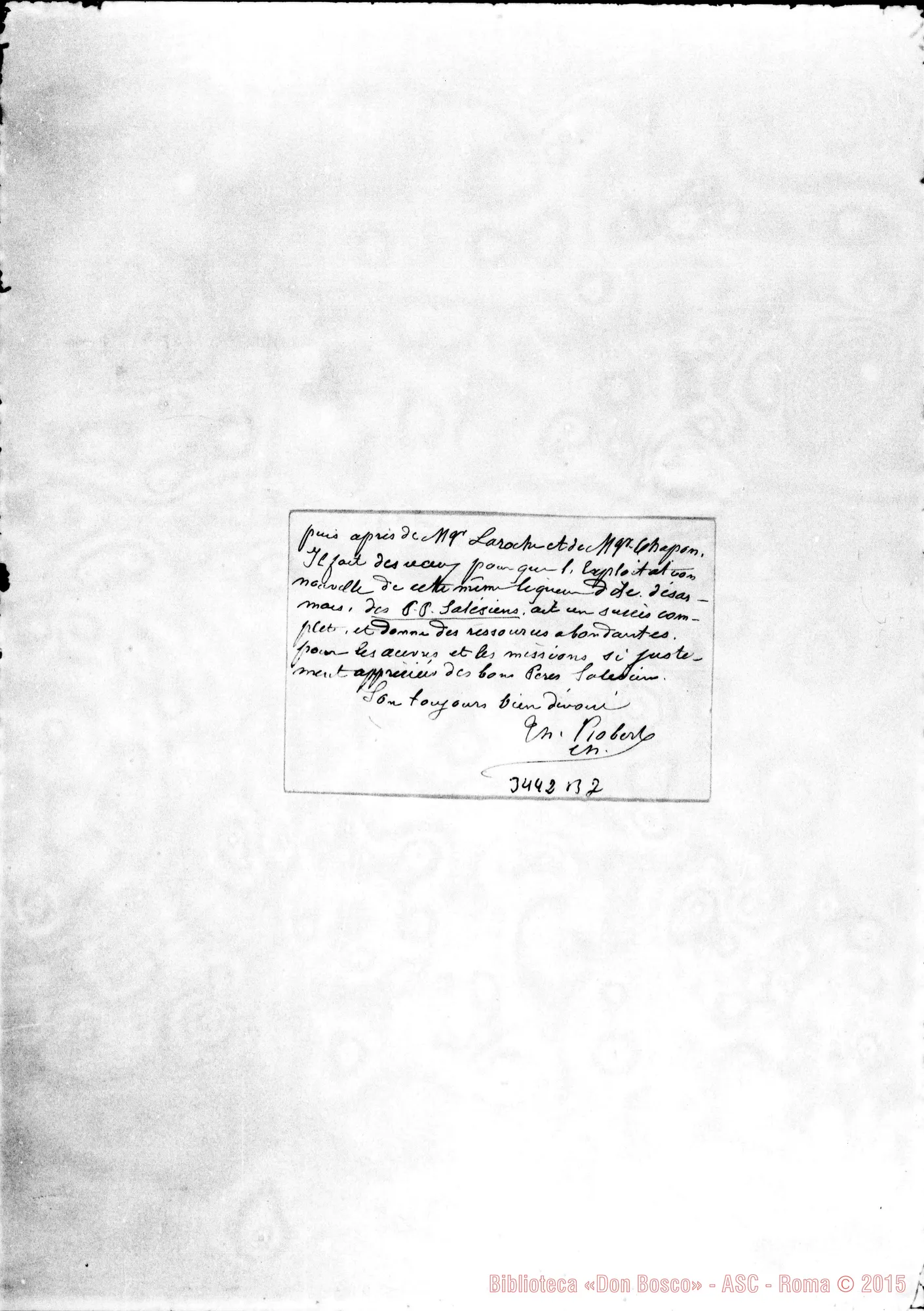 Fotogramma B 2 — Can. Th. Robert: biglietto da visita, il 30-03-1907