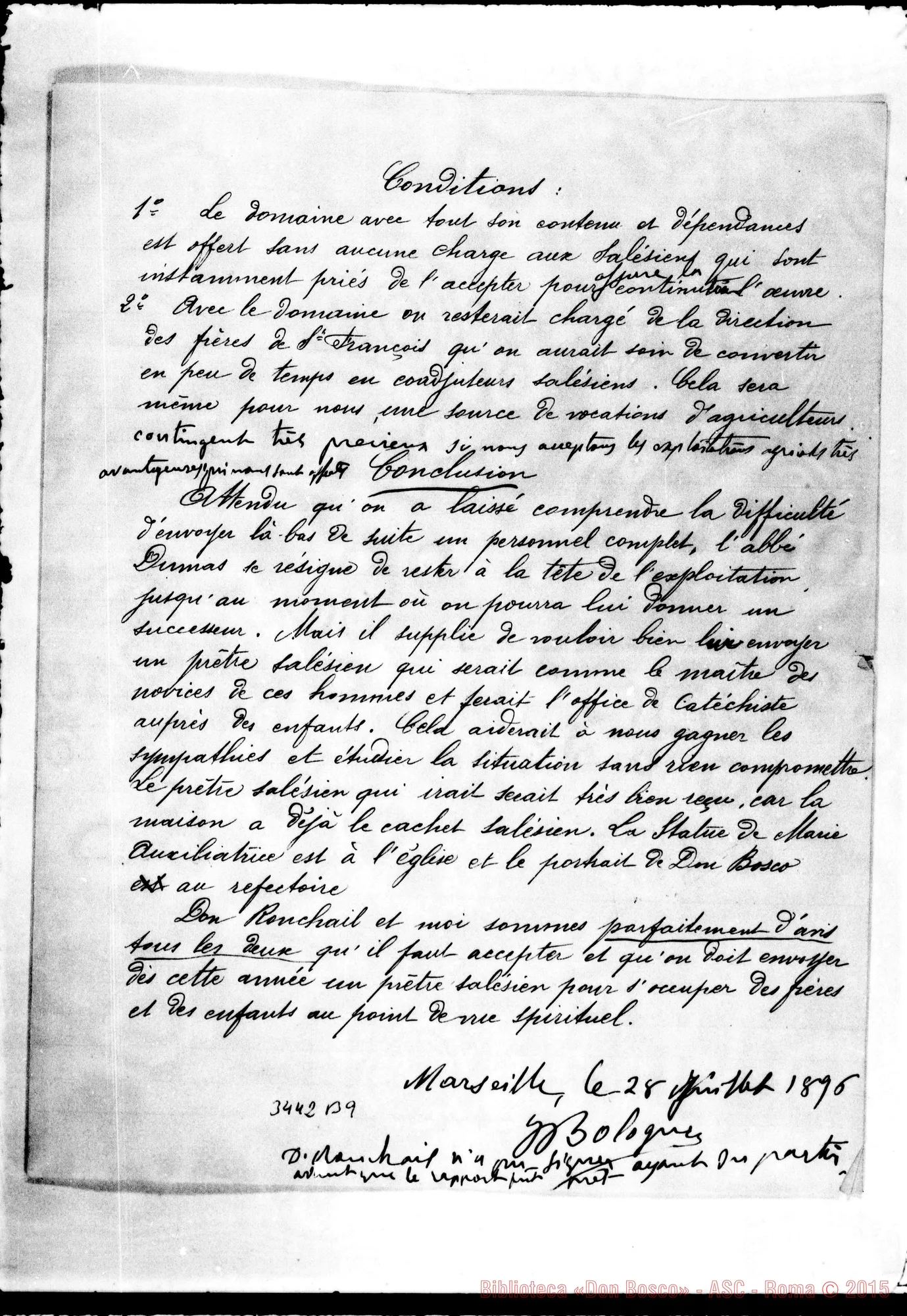 Fotogramma B 9 — Don Bologna: Notizie sulla Colonia St. Antoine, il 28-07-1896