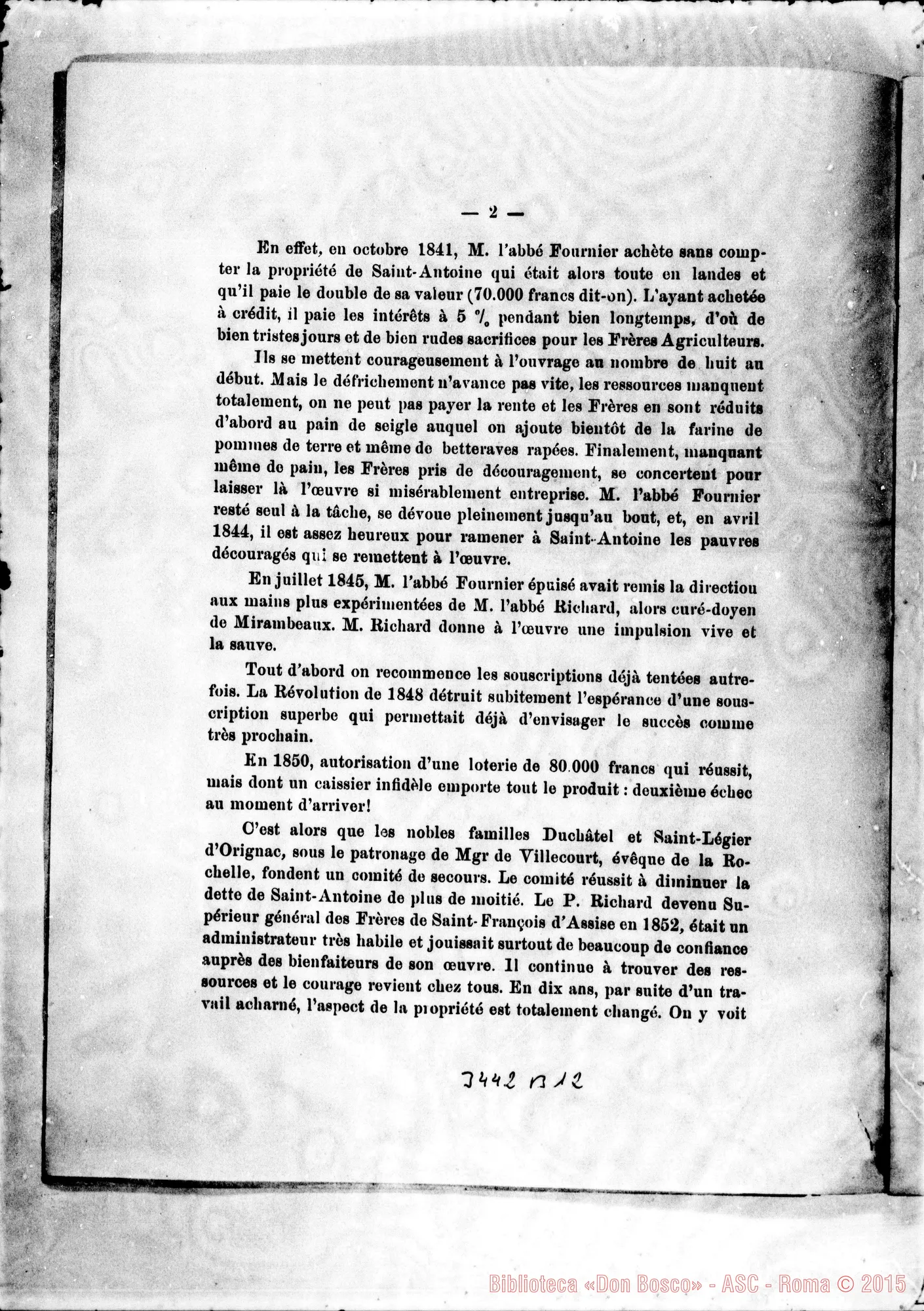 Fotogramma B 12 — Mémoire Orphelinat Agricole de Saint Antoine. Stampato, 1901