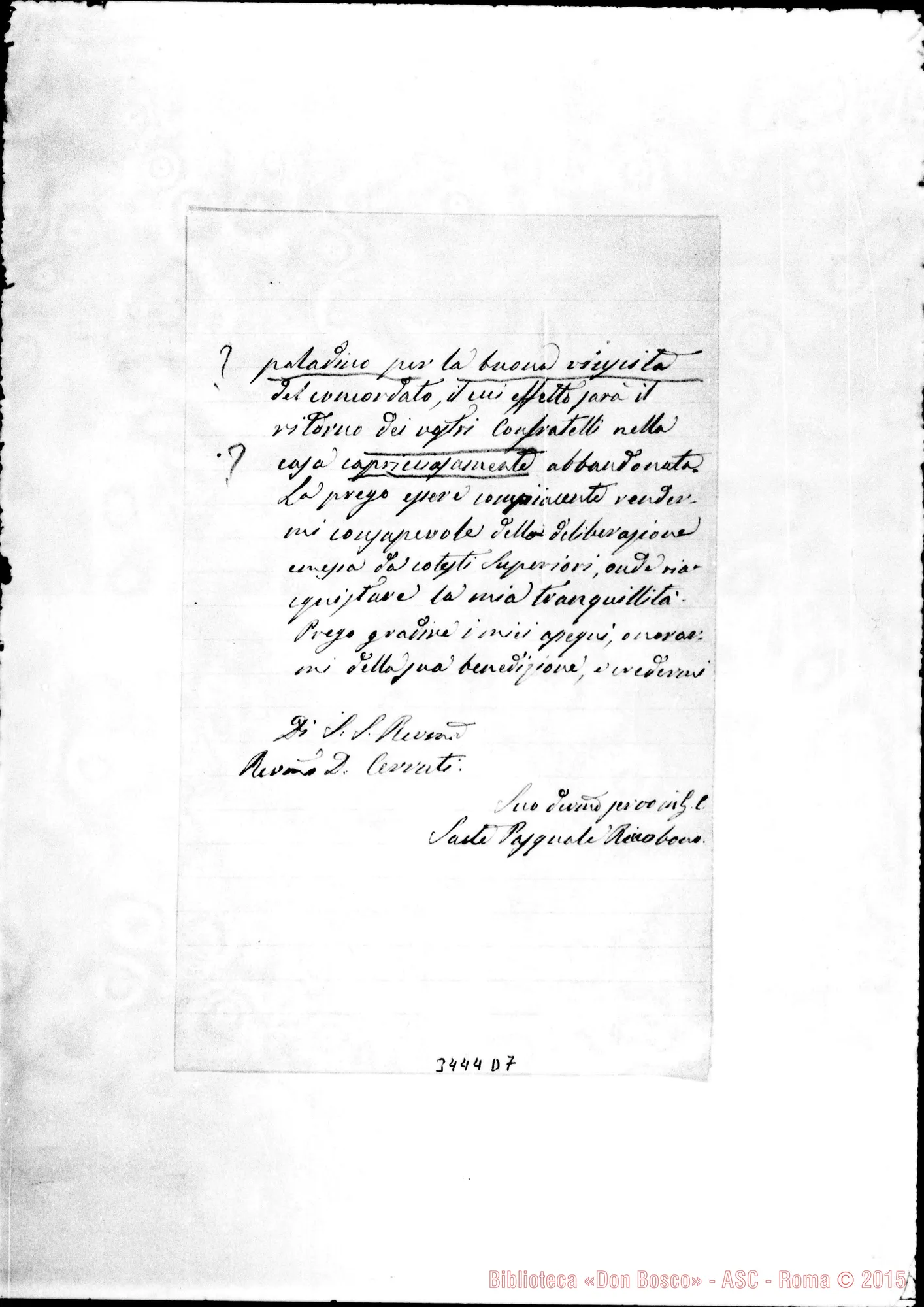 Fotogramma D 7 — Don Riccobono Pasquale-Don Cerruti. S. Gius. Jato, 17-07-1907