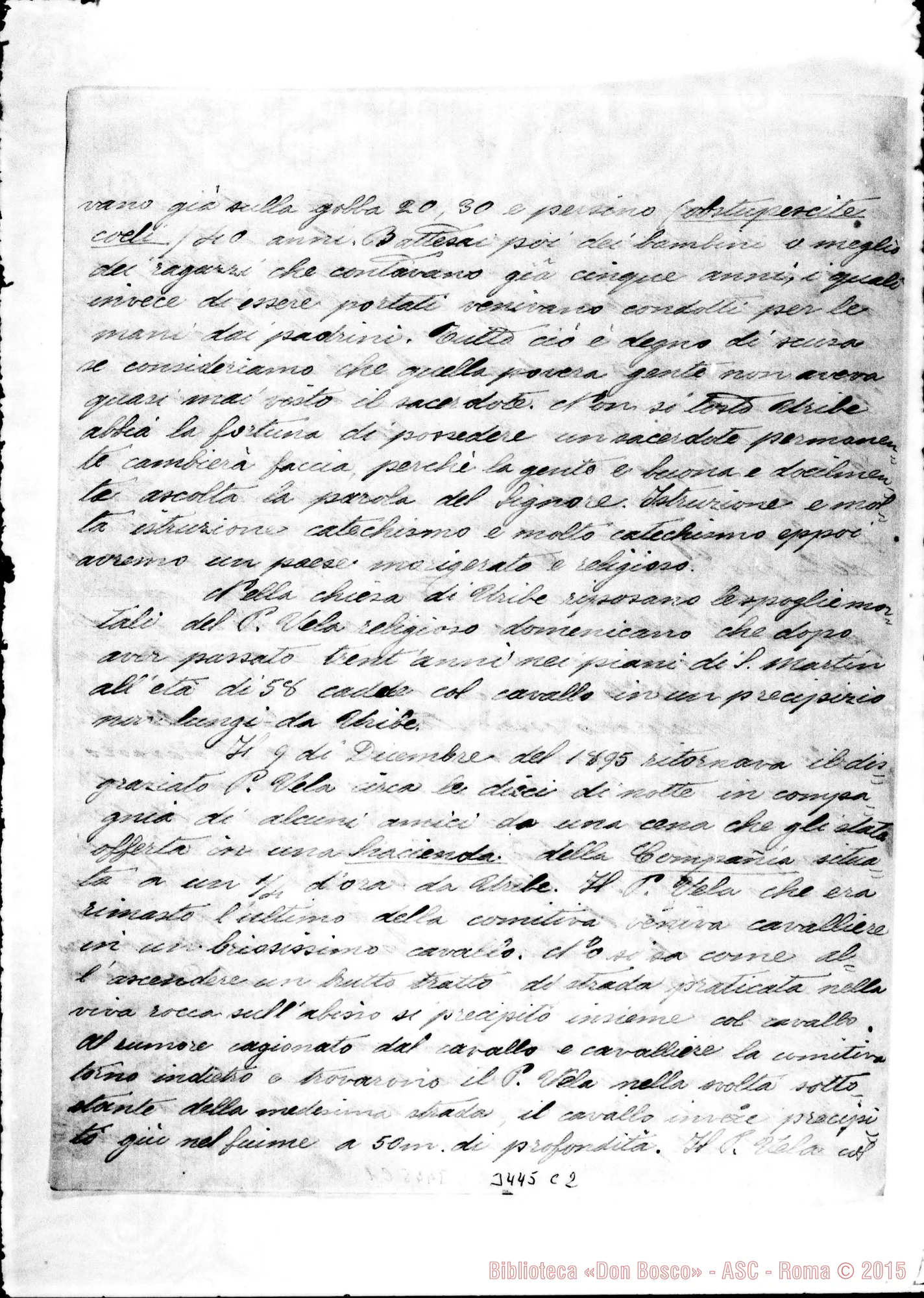 Fotogramma C 2 — San Martino: Don Briata Ernesto-Don Rua. Bogotá, 30-01-1897