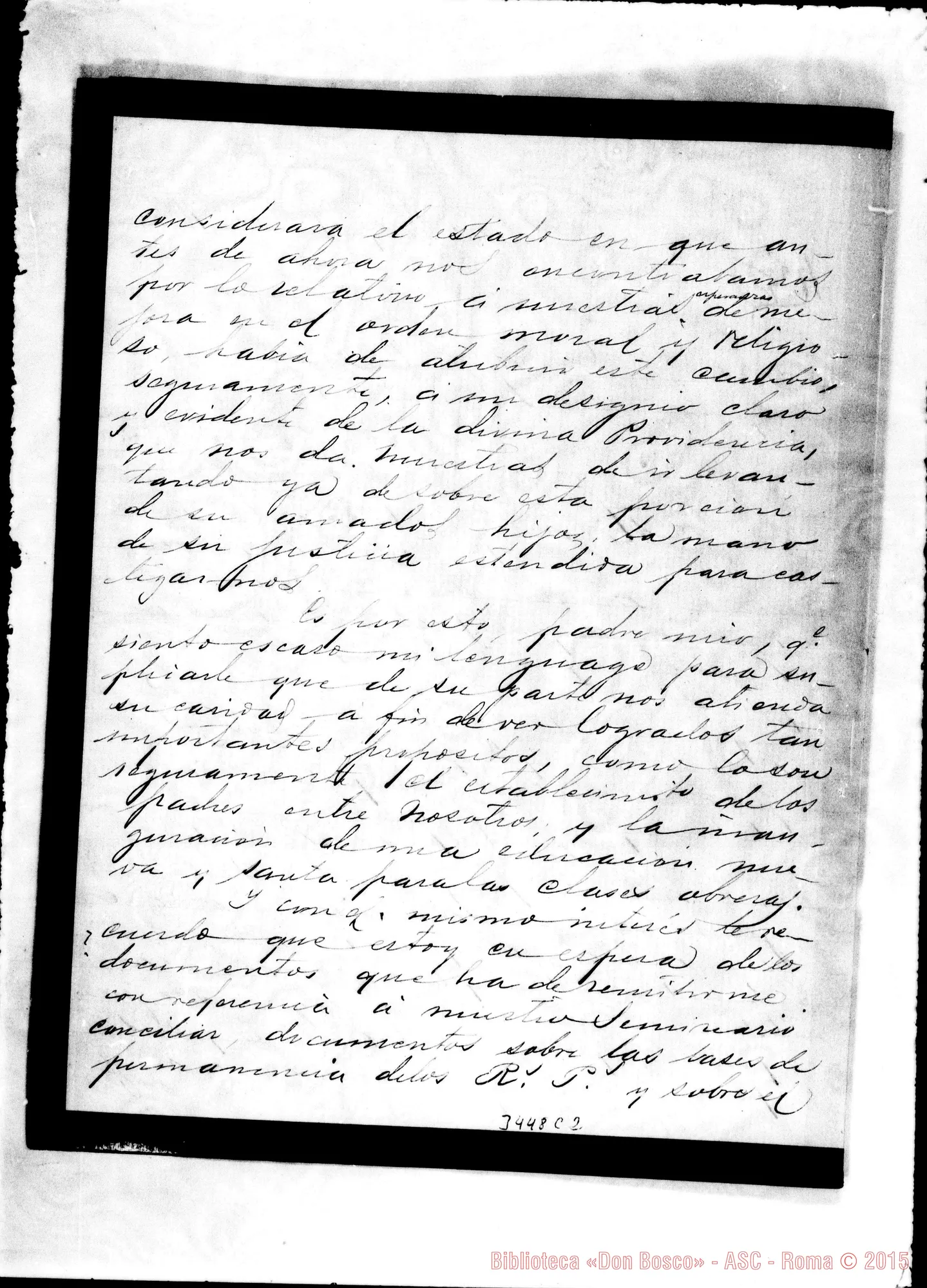 Fotogramma C 2 — Mons. Pérez-D. Rua. S. Salvador, 8-06-1897 All. nota di D. Durando per la risposta