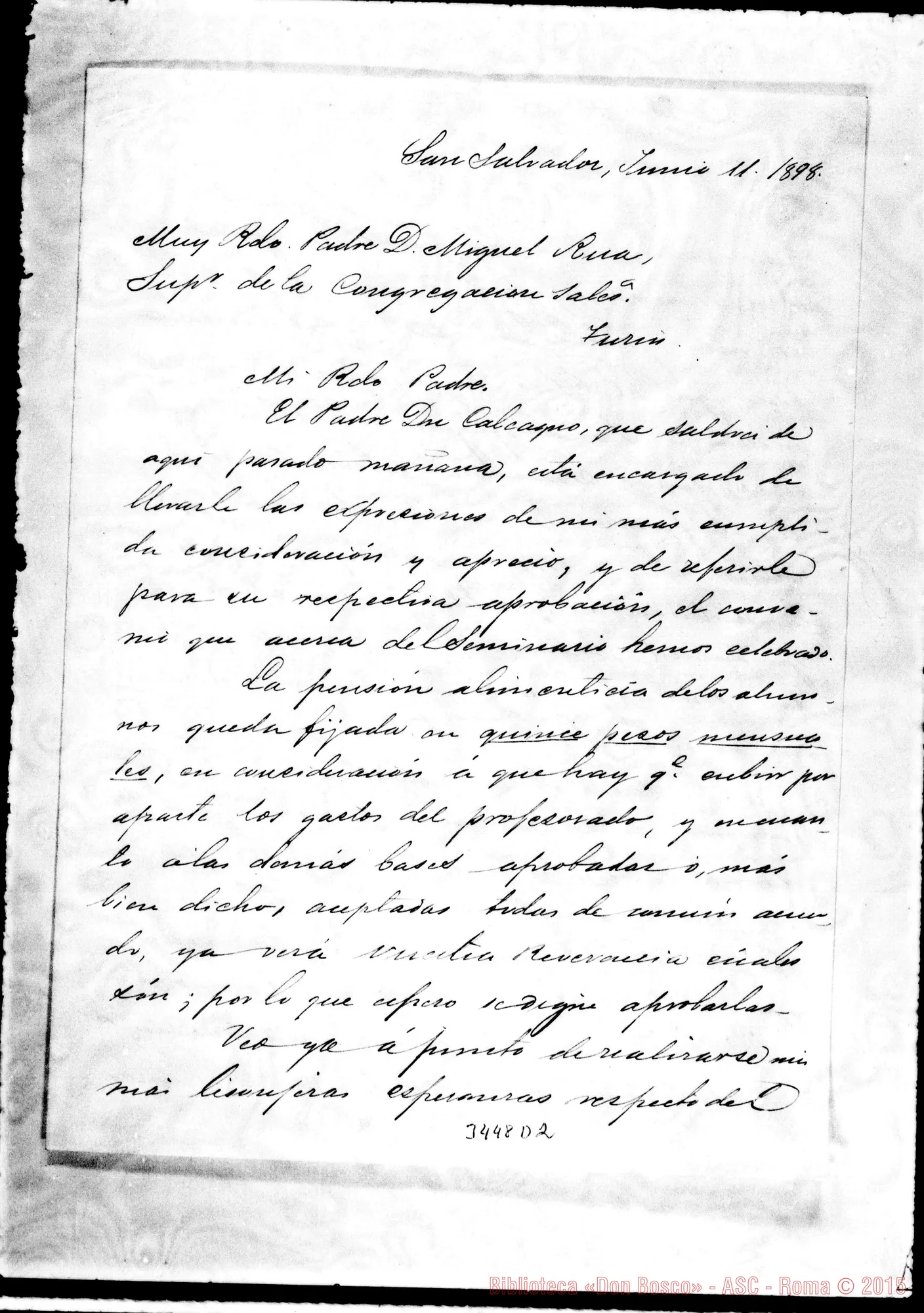 Fotogramma D 2 — Vesc. Mons. Pérez-Don Rua. S. Salvador, 11-06-1898