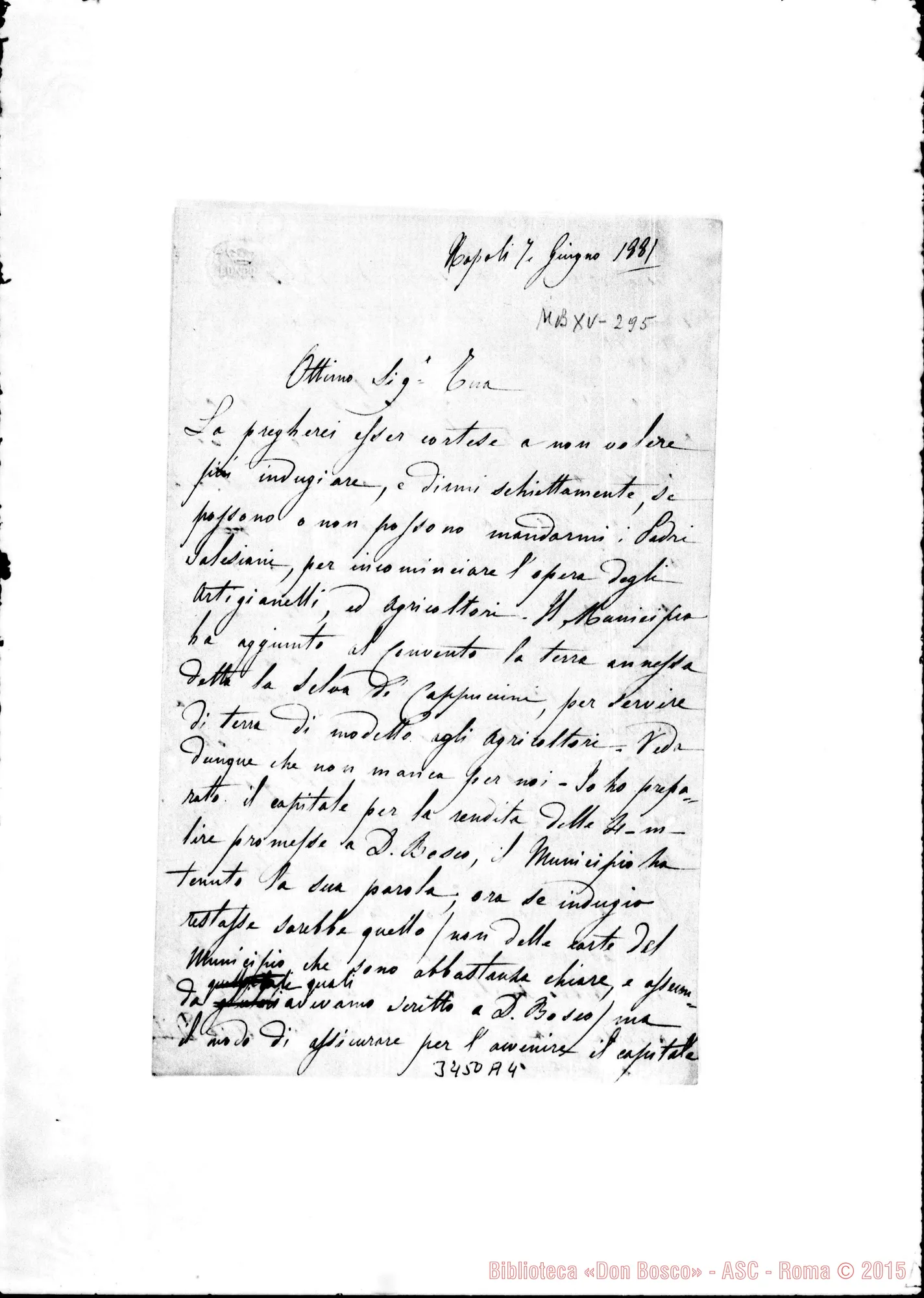 Fotogramma A 4 — Maria Carmela Gargallo-Don Rua. Napoli, 7-06-1881