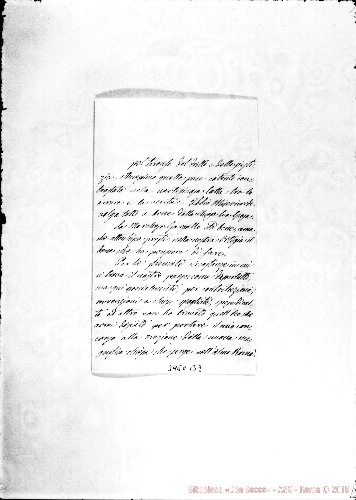 Fotogramma B 9 — Can. Ferdinando Lantieri-Don Rua. Siracusa, 10-01-1882 Autogr. Rua