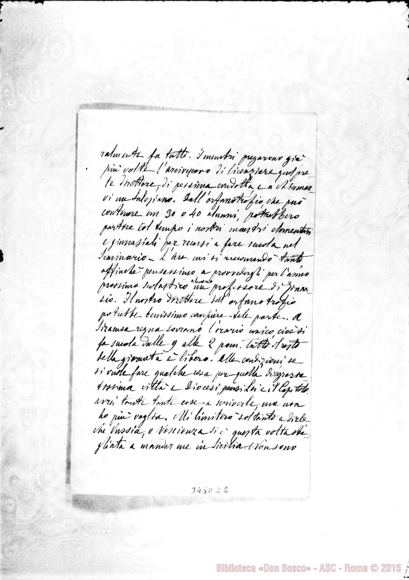 Fotogramma E 2 — Don Giuseppe Monateri-Don Rua. Catania, 22-06-1899 Autogr. Rua