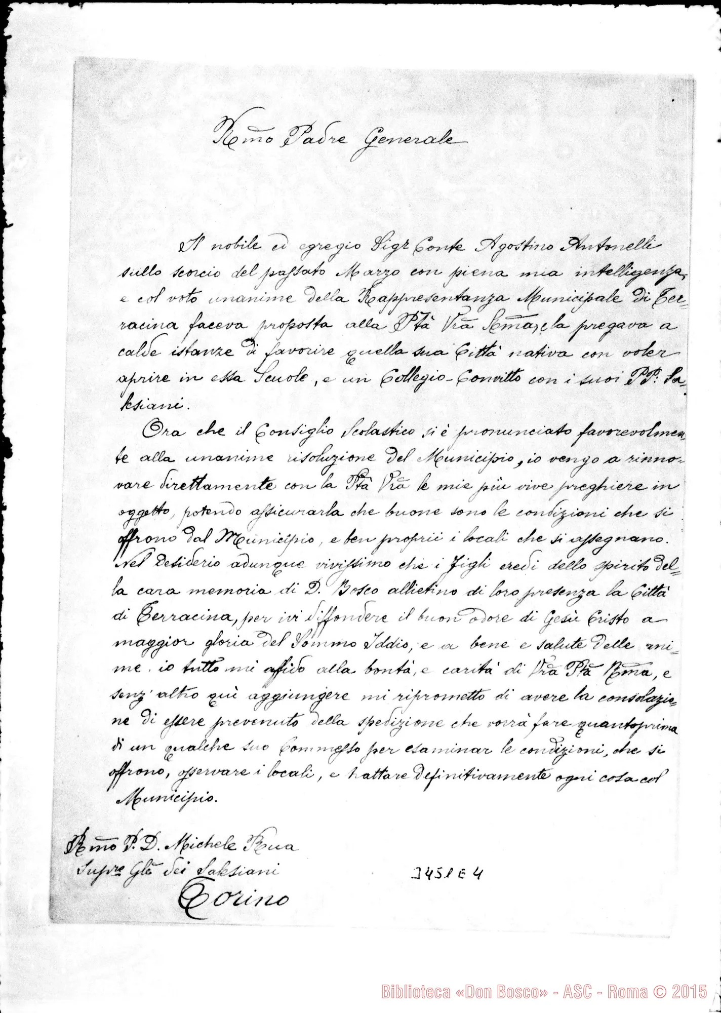 Fotogramma E 4 — Tommaso Mesmer, vesc. di Terracina-Don Rua. Piperno, 4-09-1888