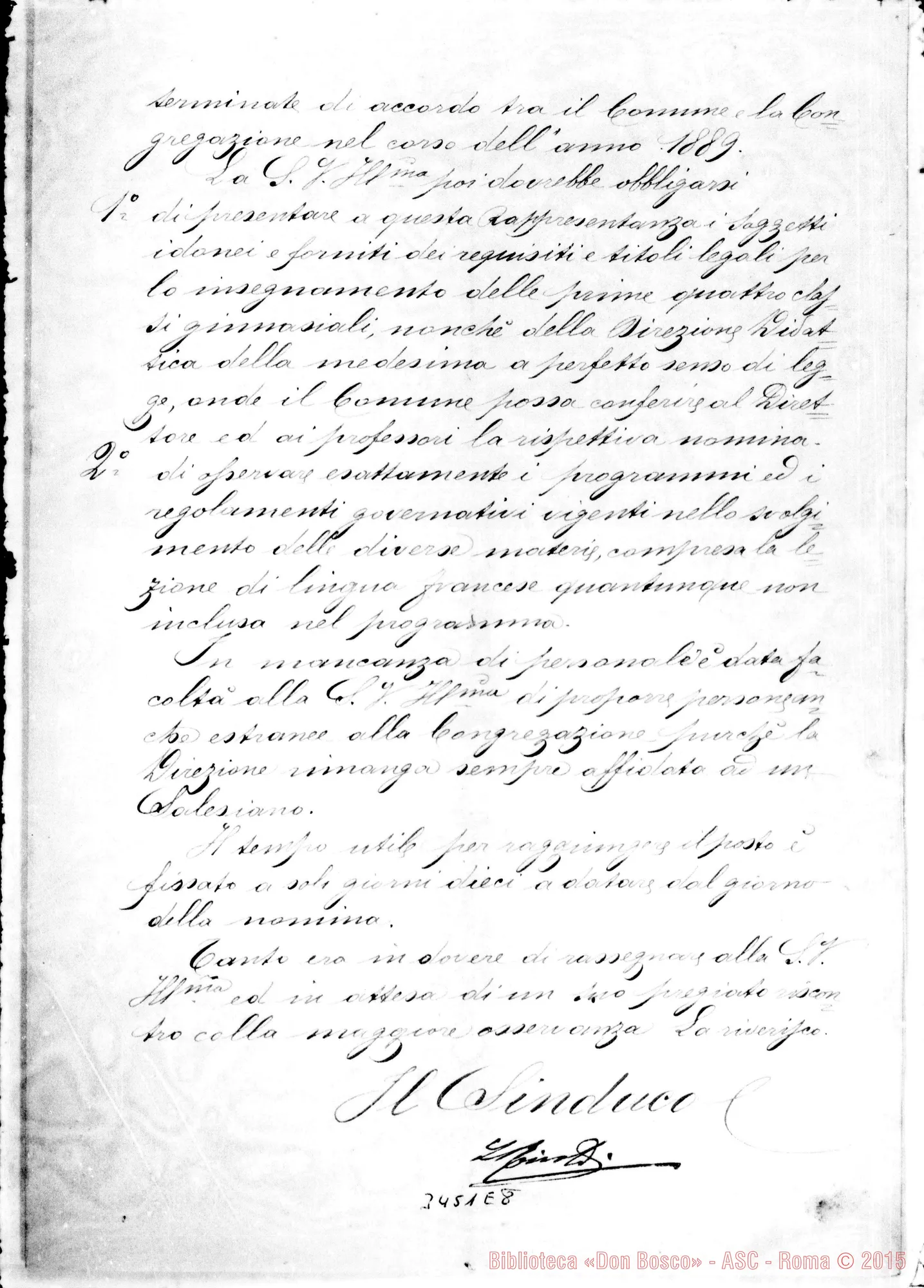 Fotogramma E 8 — Sindaco di Terracina-Don Rua, il 10-09-1888