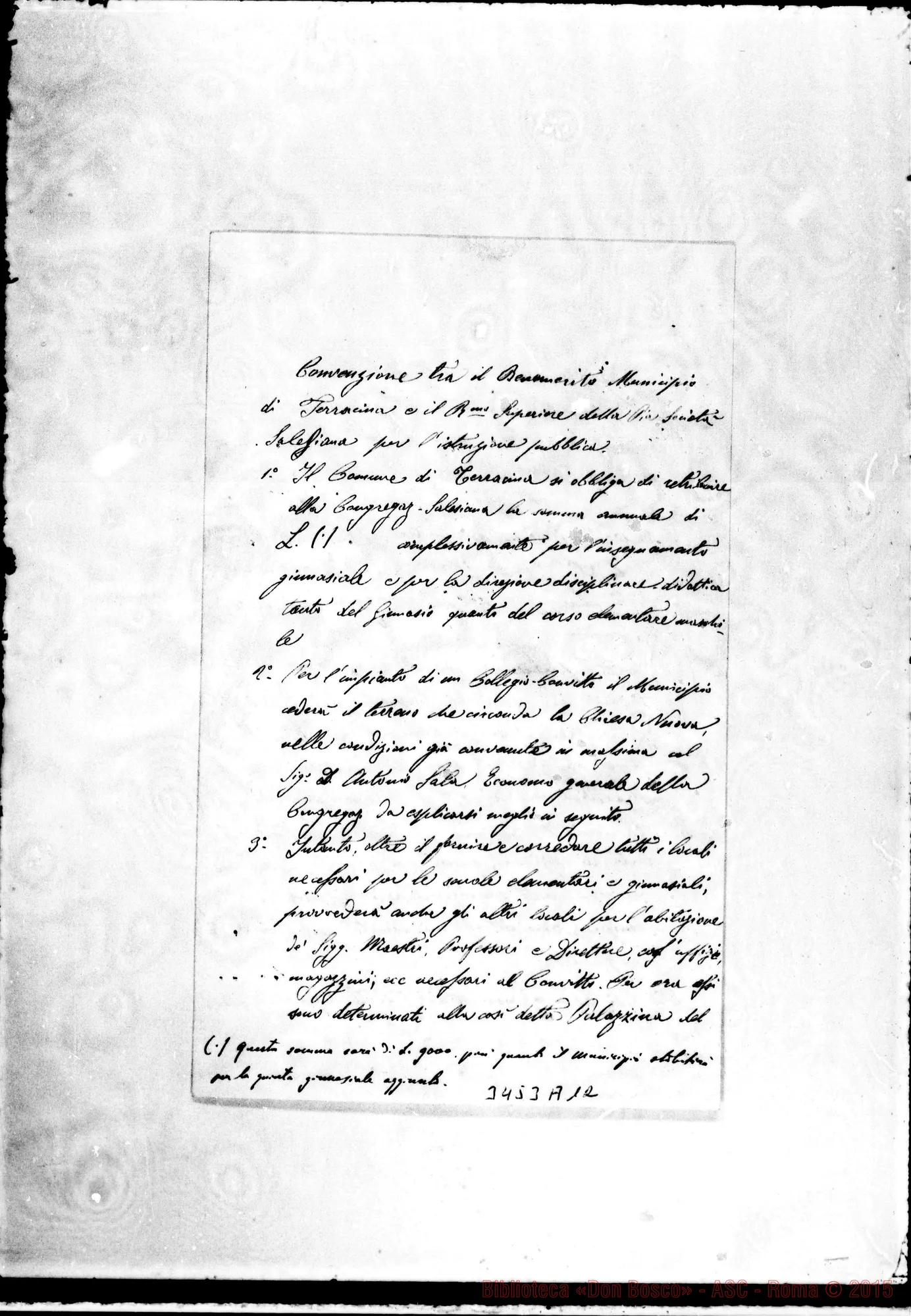 Fotogramma A 12 — Convenzione