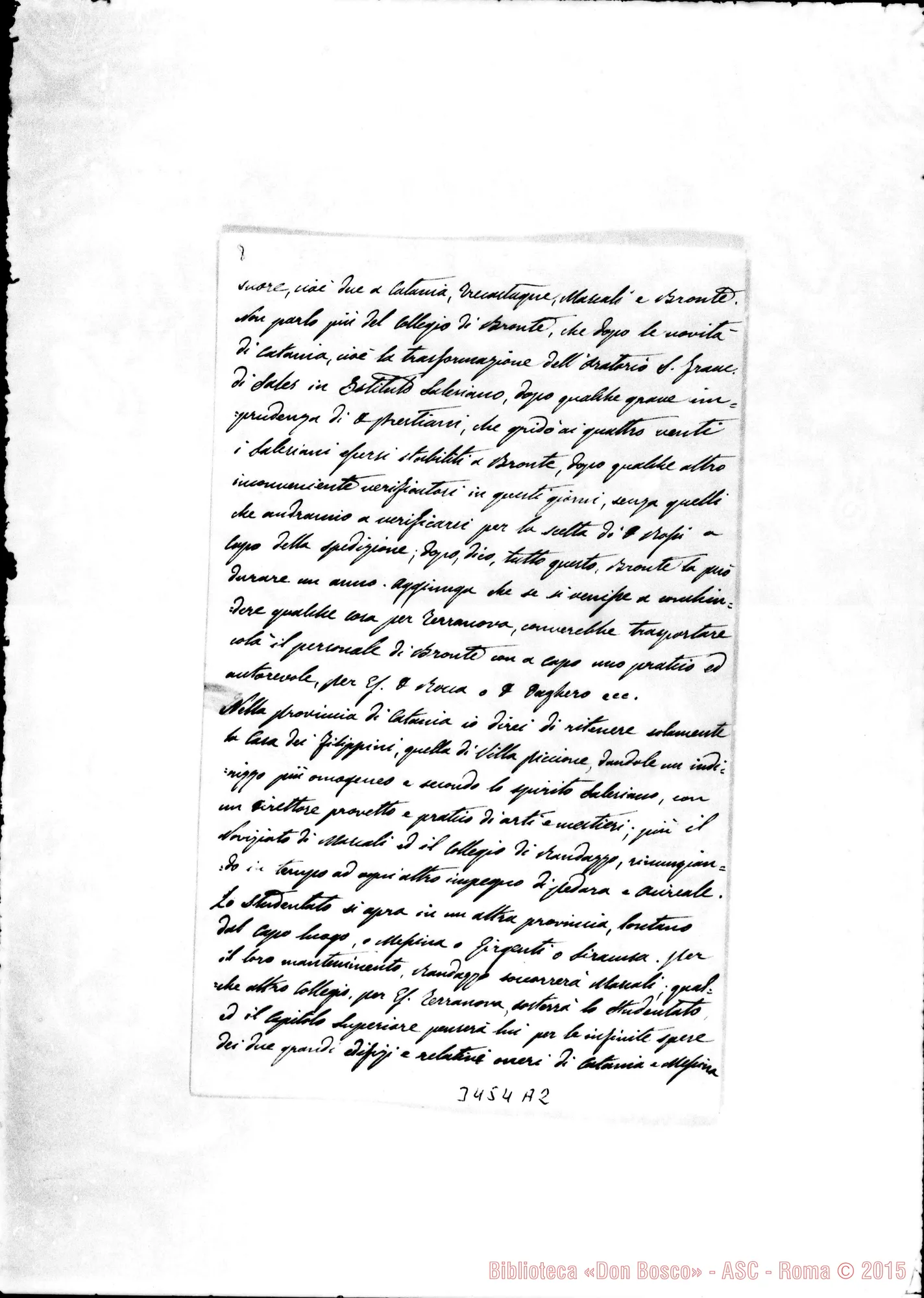 Fotogramma A 2 — Don Guidazio-Don Rua. Randazzo, 12-10-1892 Autogr. Rua