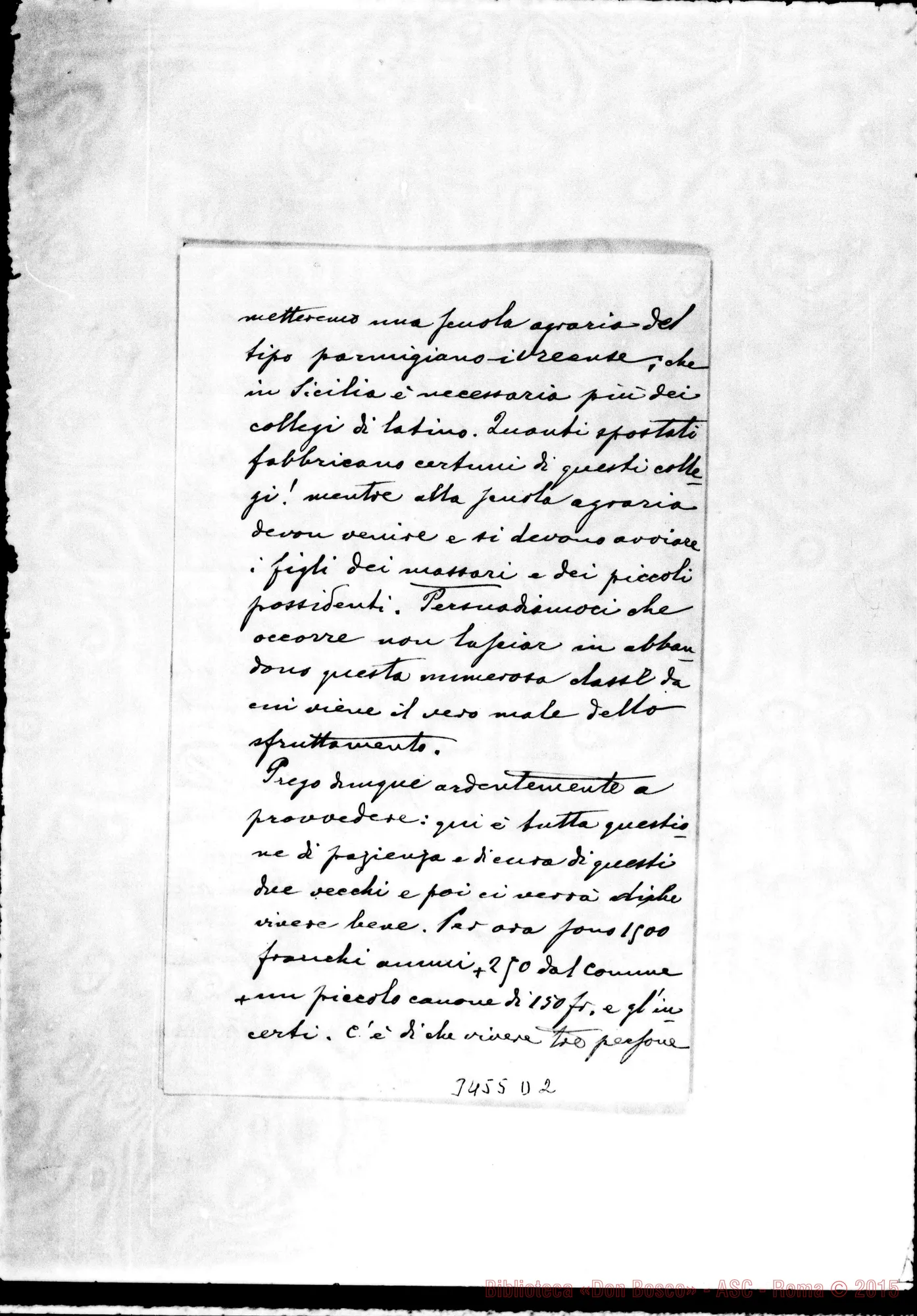 Fotogramma D 2 — Don Domenico Ercolini-Don Durando. Terranova, 17-08-1902