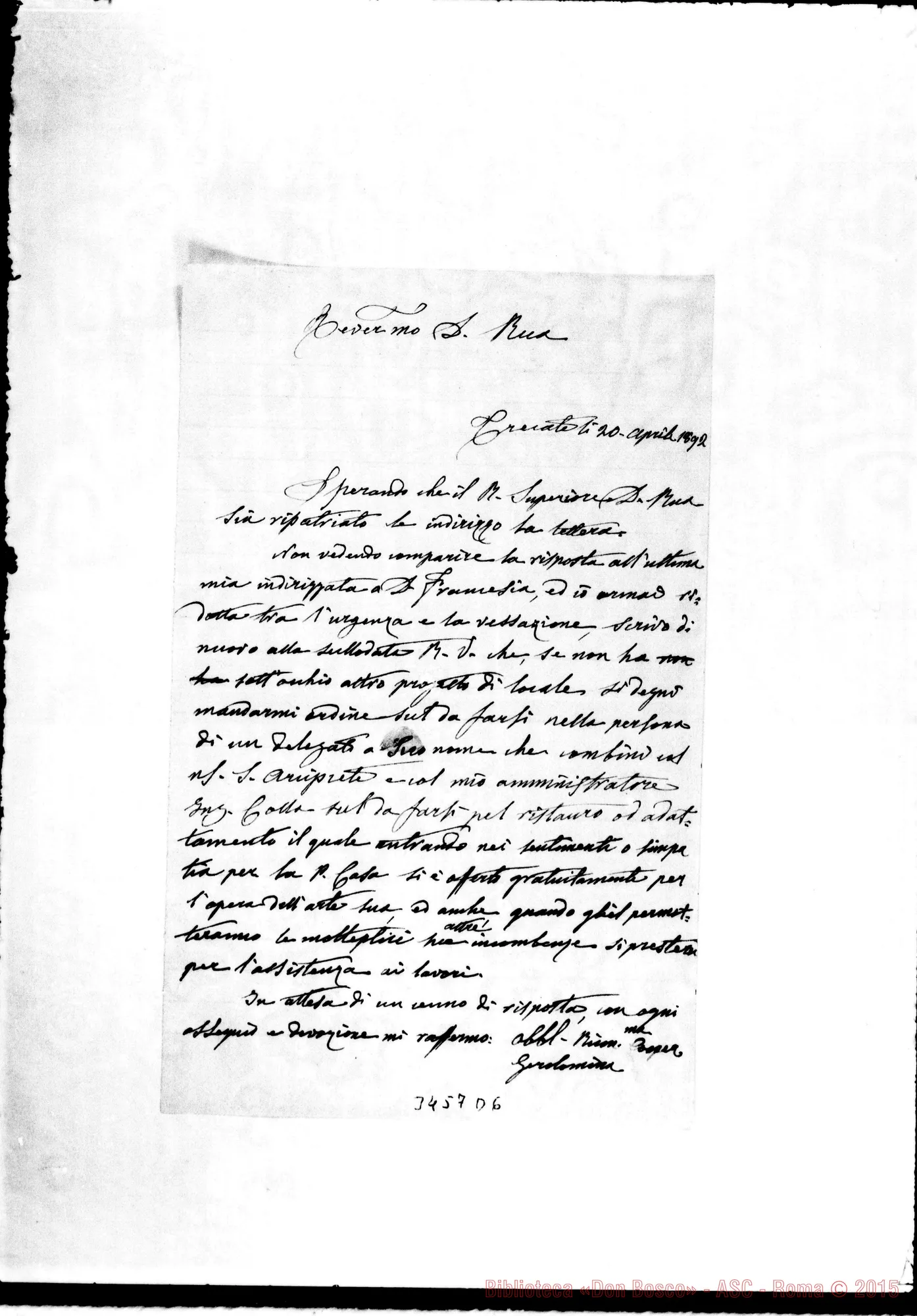 Fotogramma D 6 — Gerolomina Moro-Don Rua. Trecate, 20-04-1892