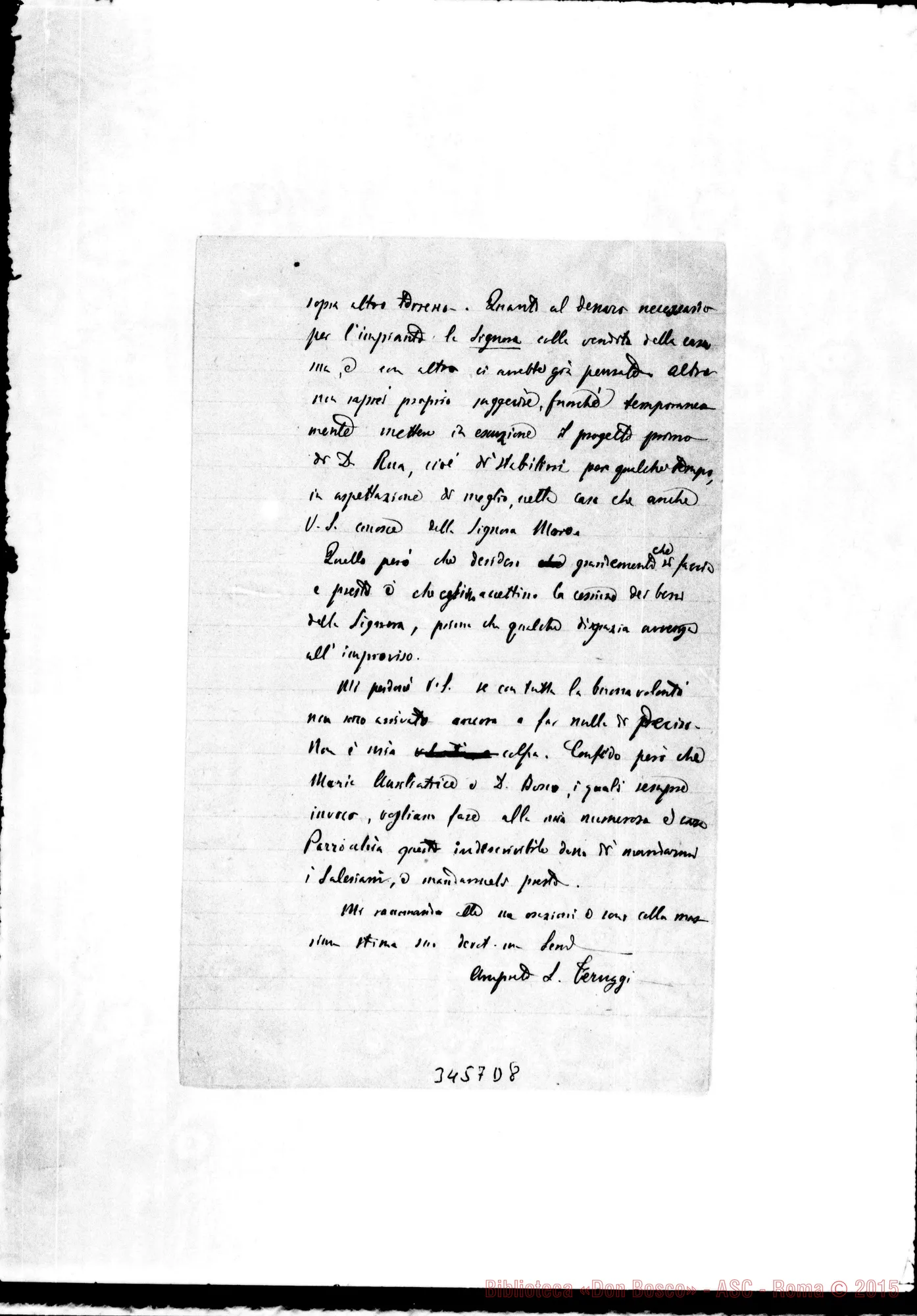 Fotogramma D 8 — Arcip. L. Teruggi-Rev.do Sig. Trecate, 29-03-1892