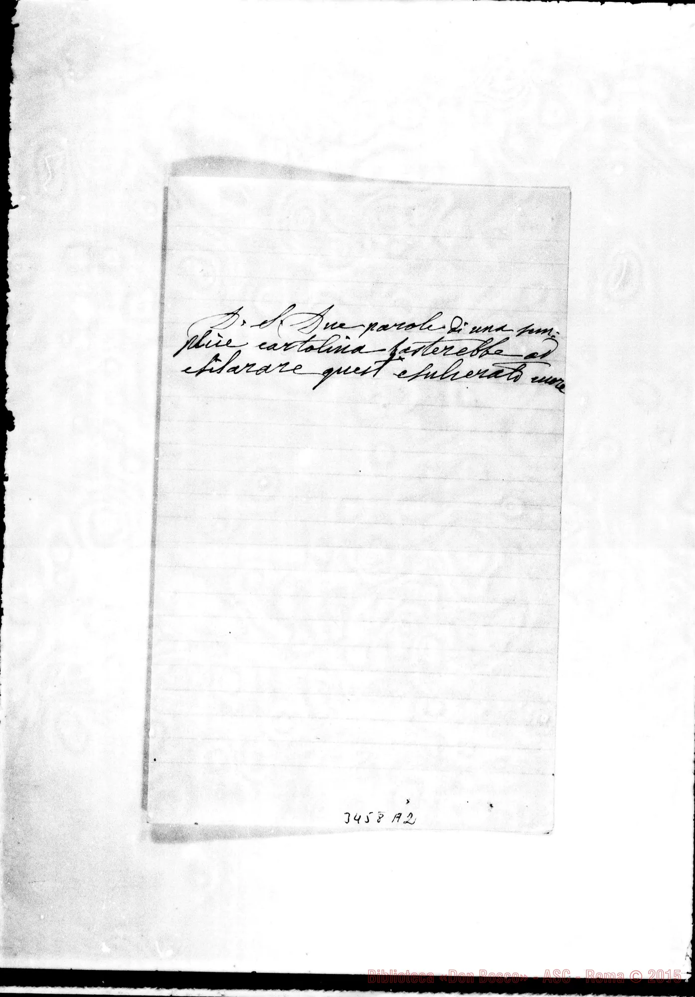 Fotogramma A 2 — Gerolomina Moro-Don Rua. Trecate, 7-10-1892