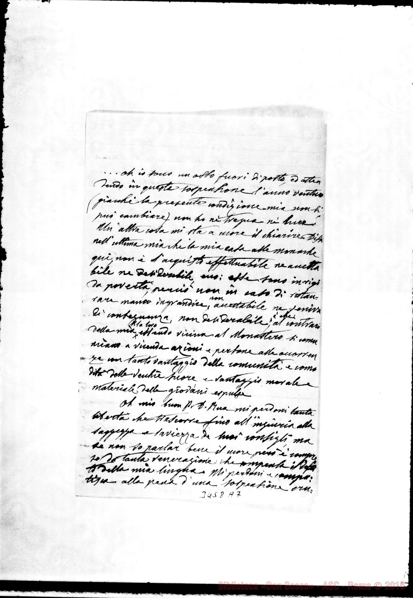 Fotogramma A 7 — Gerolomina Moro-Don Rua. Trecate, 10-10-1892 Autogr. Rua