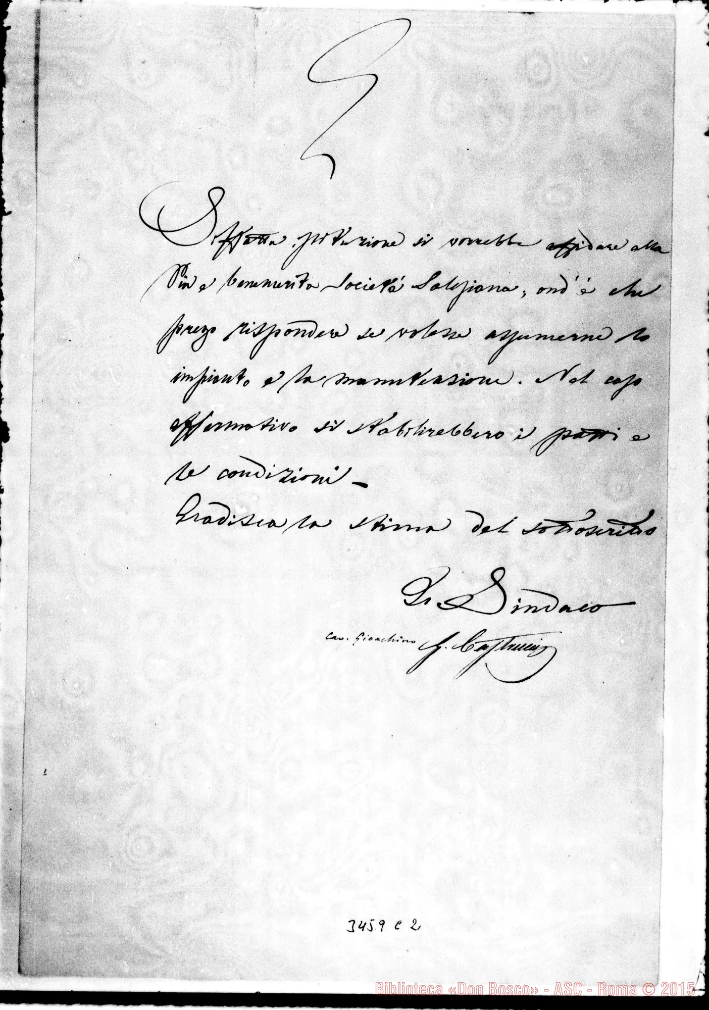 Fotogramma C 2 — Alvito: Cav. Gioachino Castrucci, sindaco-Don Rua. Alvito, 10-11-1893
