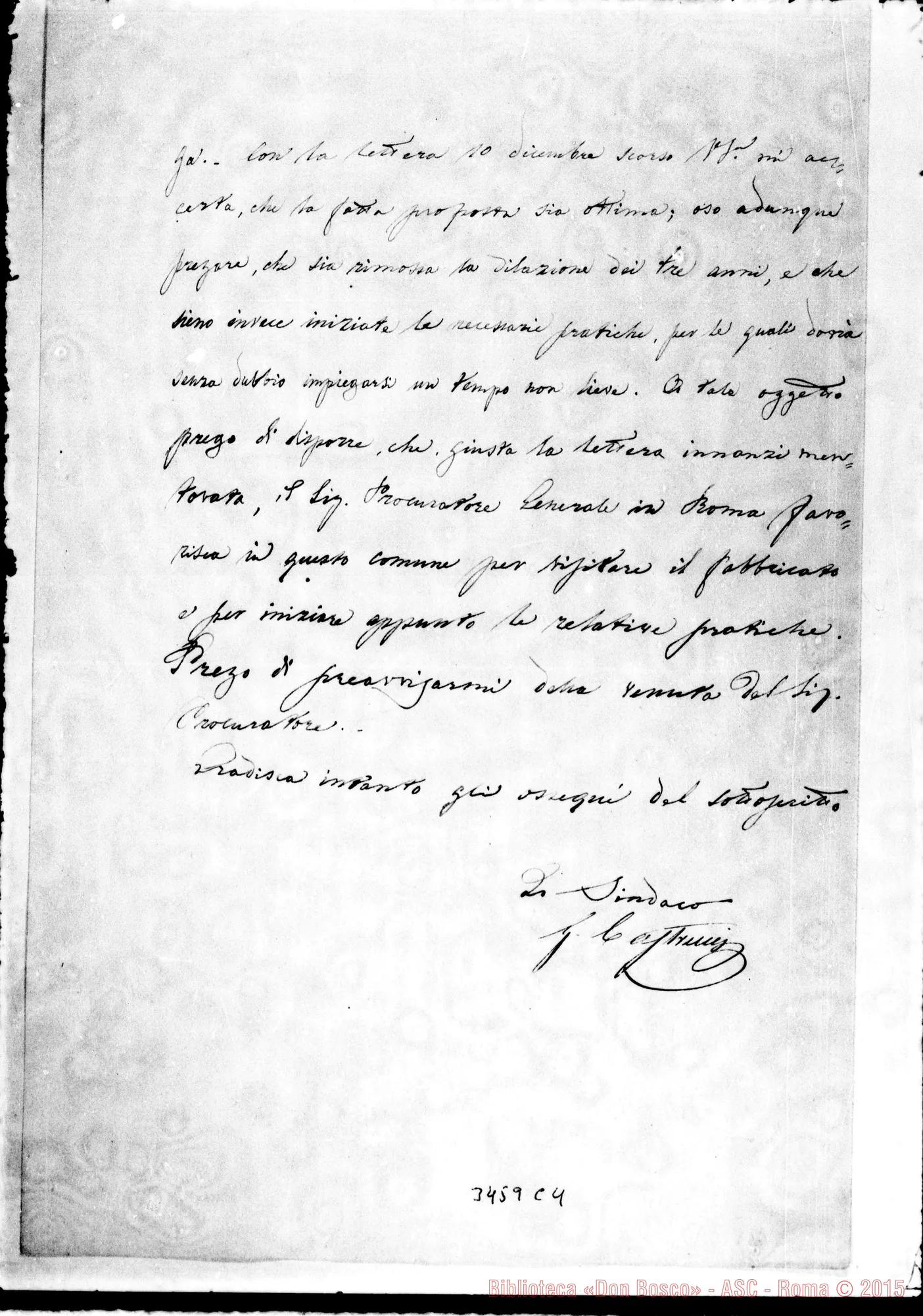 Fotogramma C 4 — Cav. Gioachino Castrucci, sindaco-Don Rua. Alvito, 28-02-1894