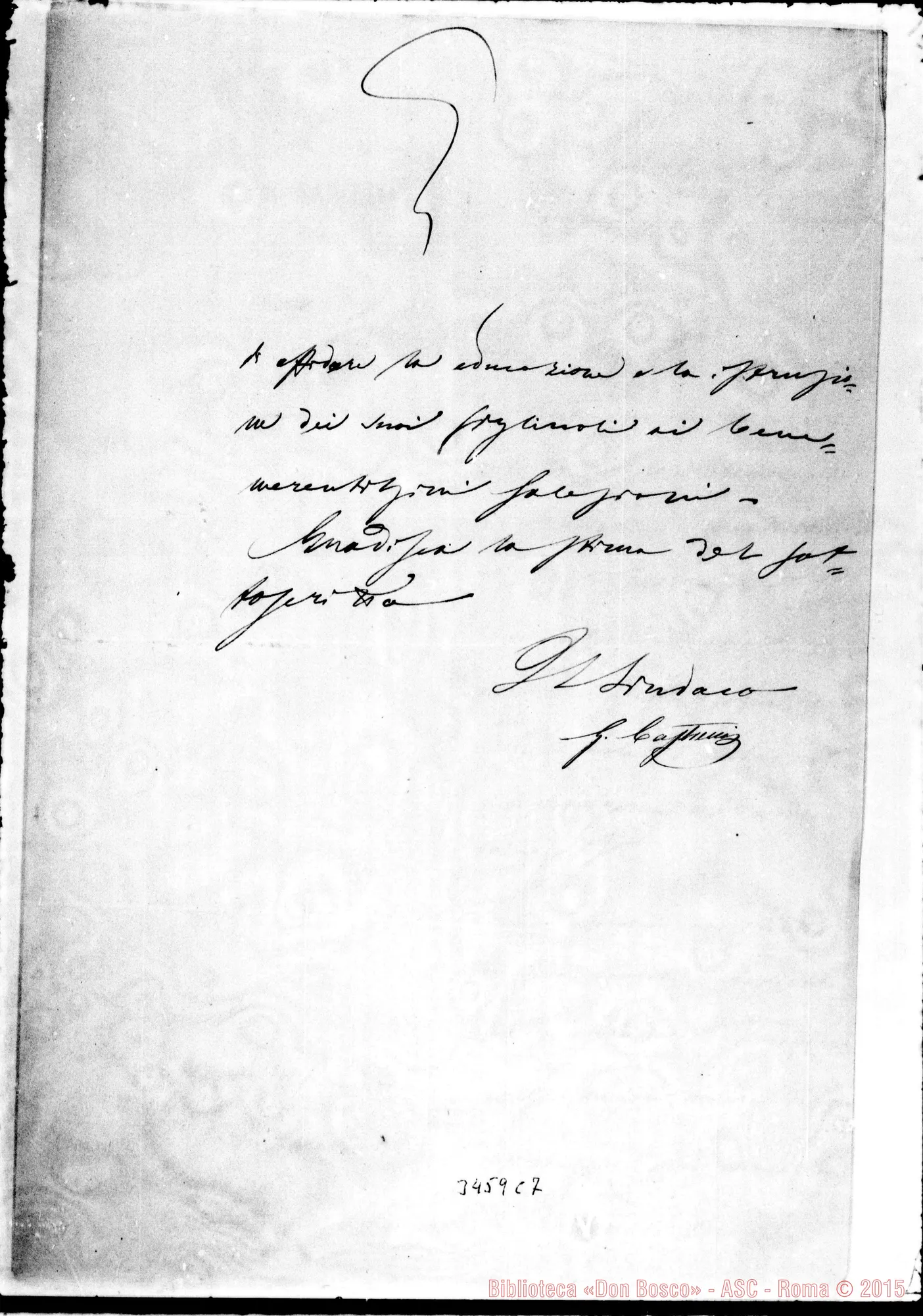 Fotogramma C 7 — Cav. Gioachino Castrucci, sindaco-Don Durando. Alvito, 3-11-1894