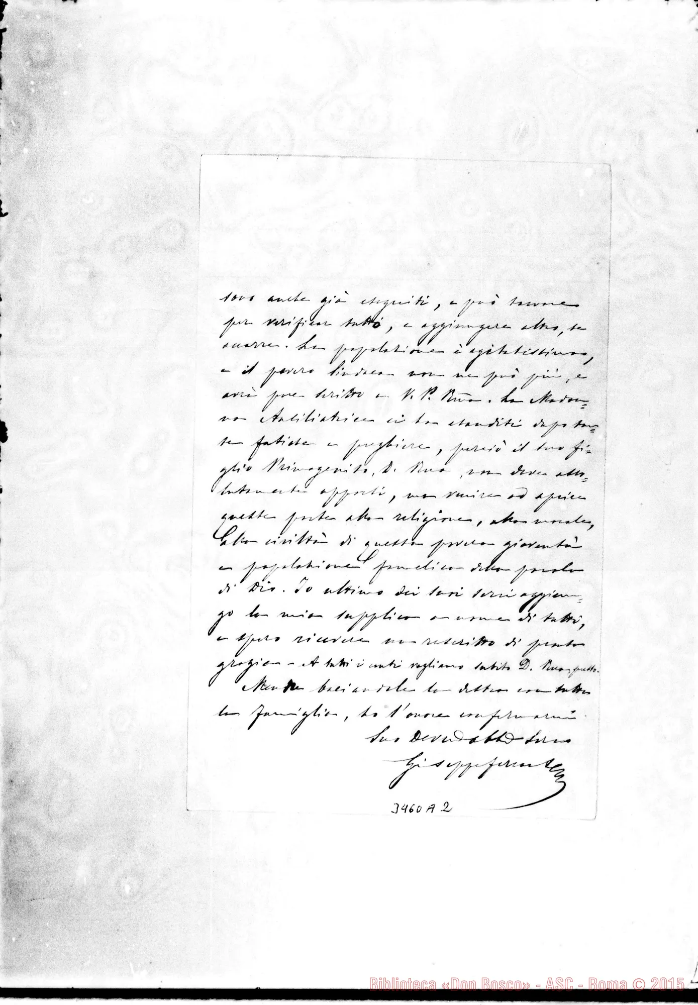 Fotogramma A 2 — Giuseppe F.-Don Rua. Alvito, 8-10-1899