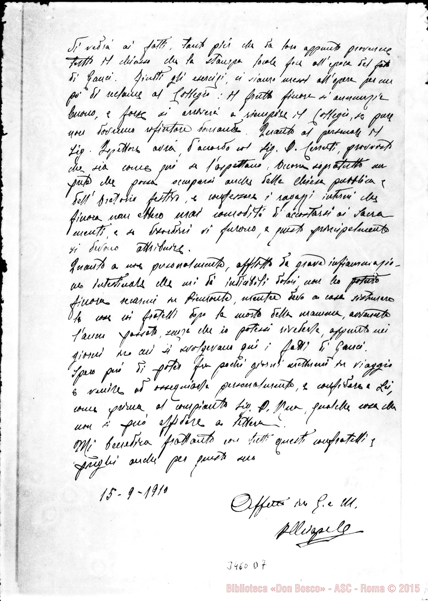 Fotogramma D 7 — Don Tommaso Chiapello-Don Albera. Alvito, 15-09-1910