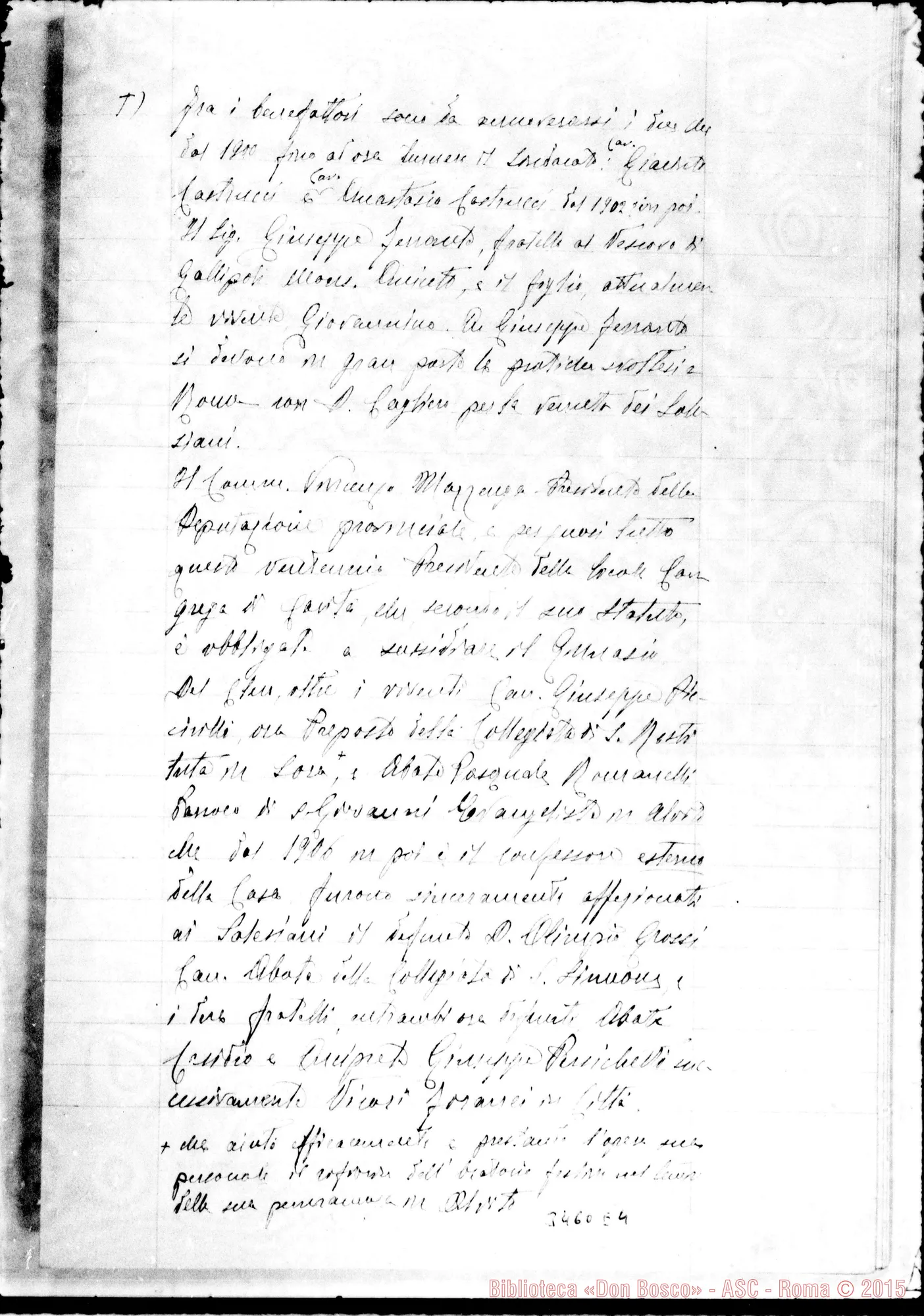 Fotogramma E 4 — Don Albera: Relazione sul Collegio di Alvito, il 18-09-1920