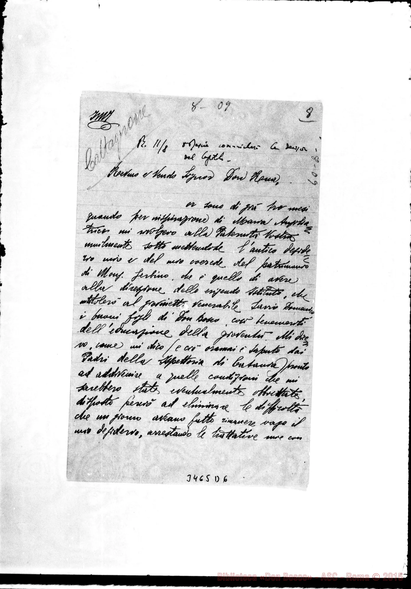 Fotogramma D 6 — Can. Giacomo Caristia-Don Rua. Caltagirone, agosto 1909