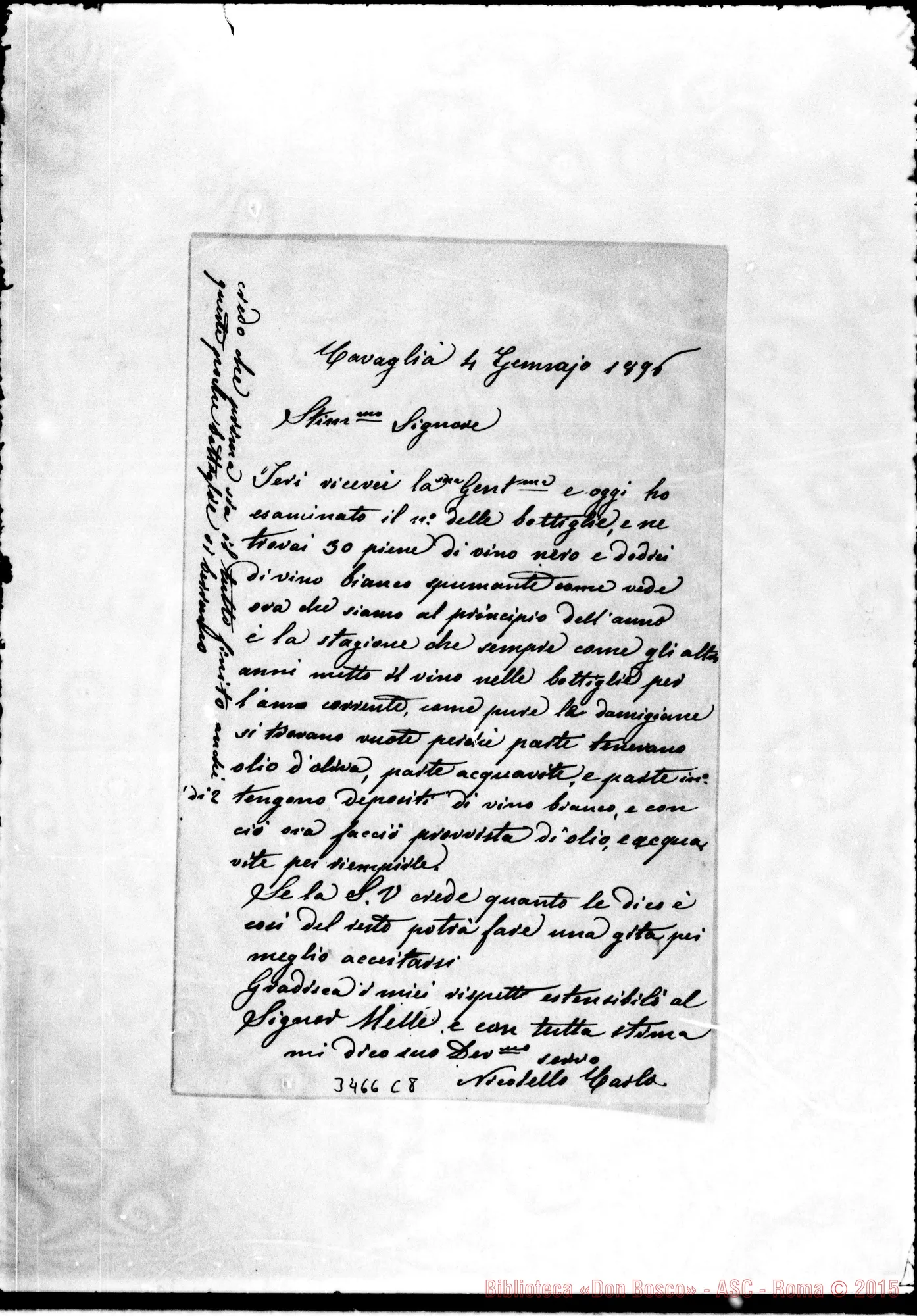 Fotogramma C 8 — Nicolello Carlo-Signore. Cavaglià, 4-01-1896