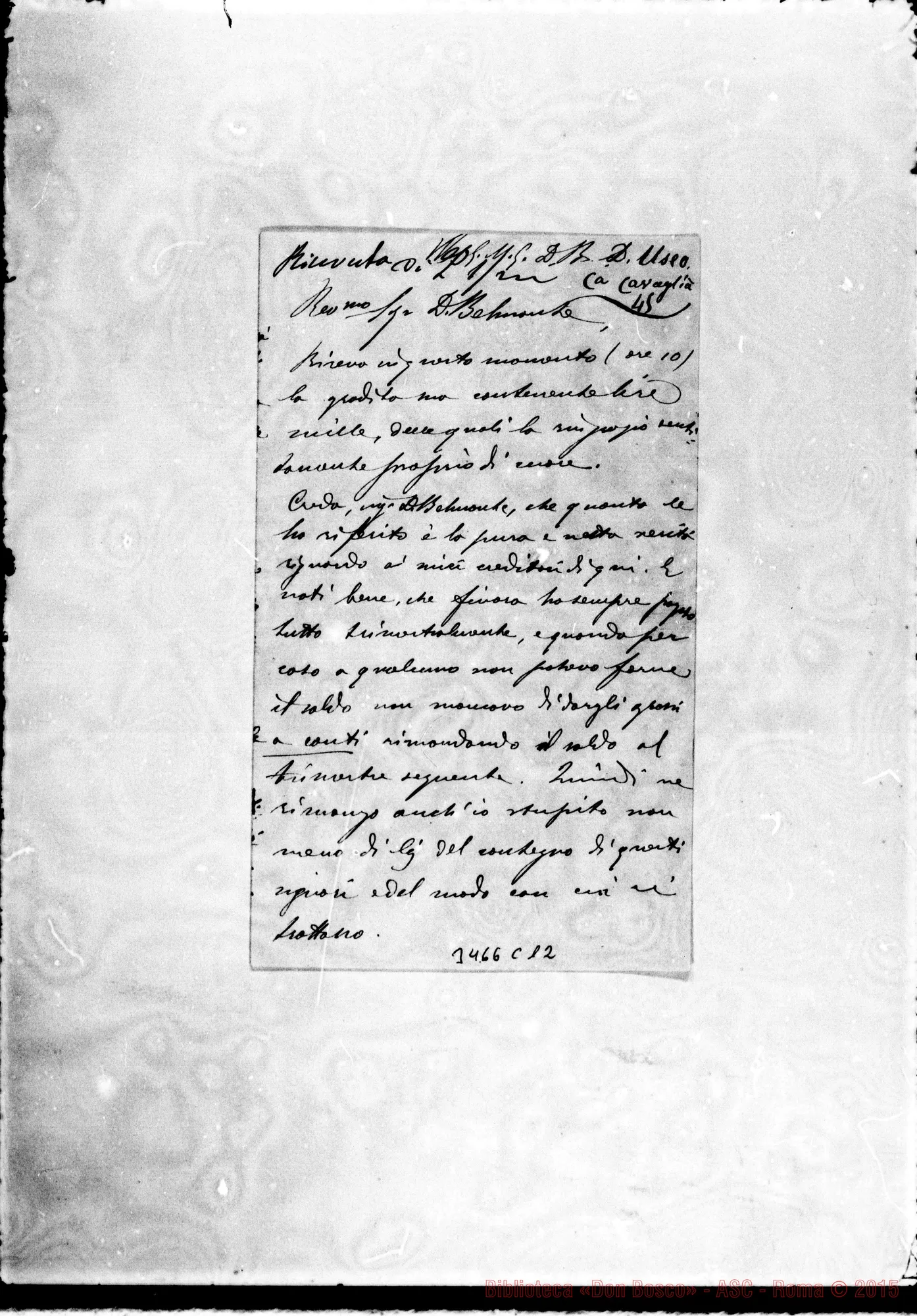 Fotogramma C 12 — Don Giov. Batt. Useo-Don Belmonte. Cavaglià, 23-06-1897