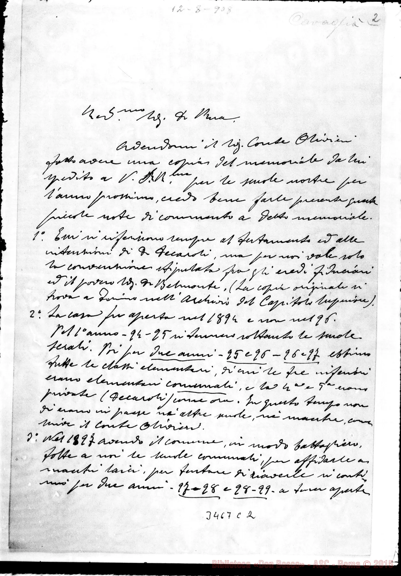 Fotogramma C 2 — Don Ambrogio Broggini-Don Rua. Cavaglià, 12-08-1908