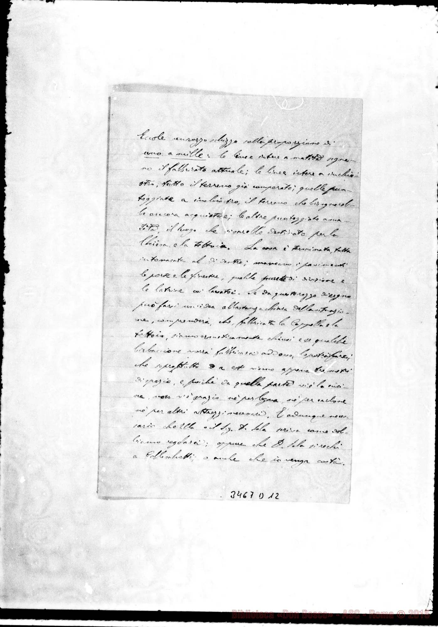 Fotogramma D 12 — Don Giov. Batt. Barberis-Don Rua. Lucca, senza data. Autogr. Rua