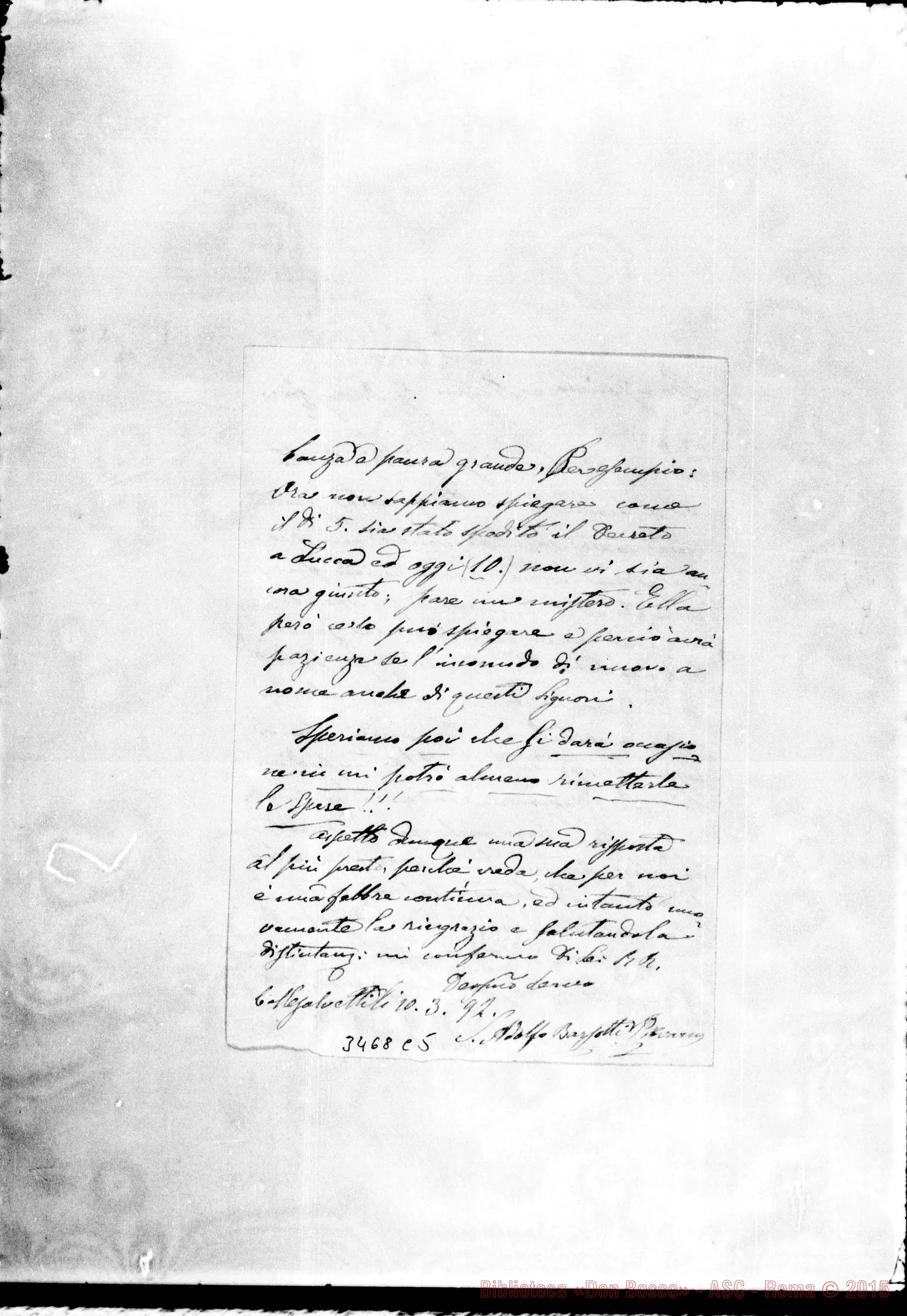 Fotogramma C 5 — Don Adolfo Barsotti-Don Cagliero. Collesalvetti, 10-03-1892