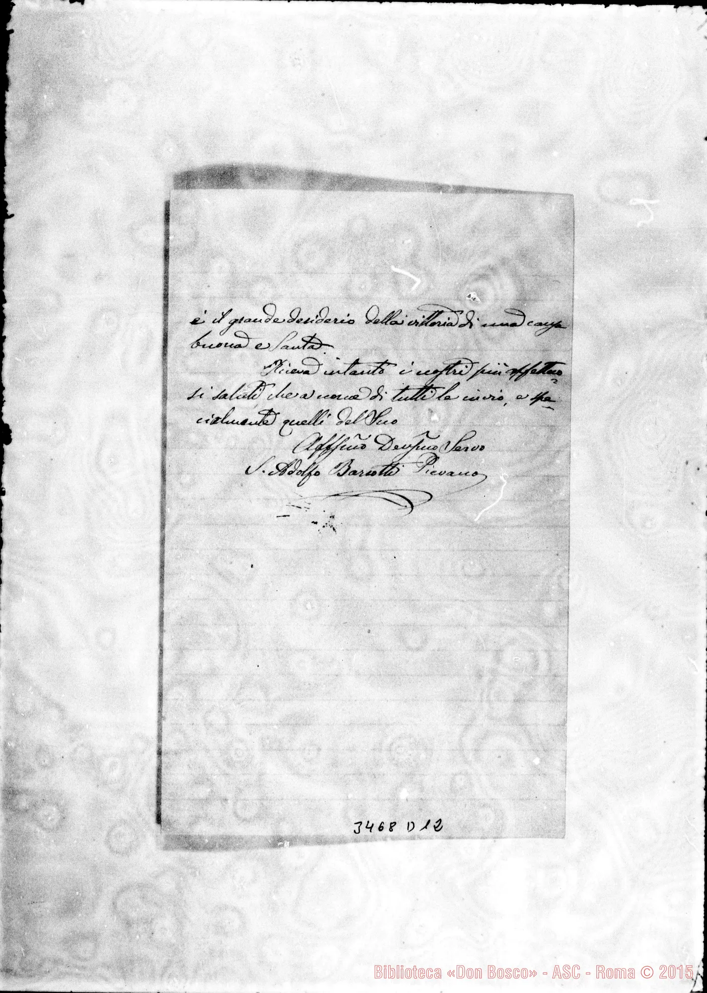 Fotogramma D 12 — Don Adolfo Barsotti-Don Cagliero. Collesalvetti, 29-05-1892
