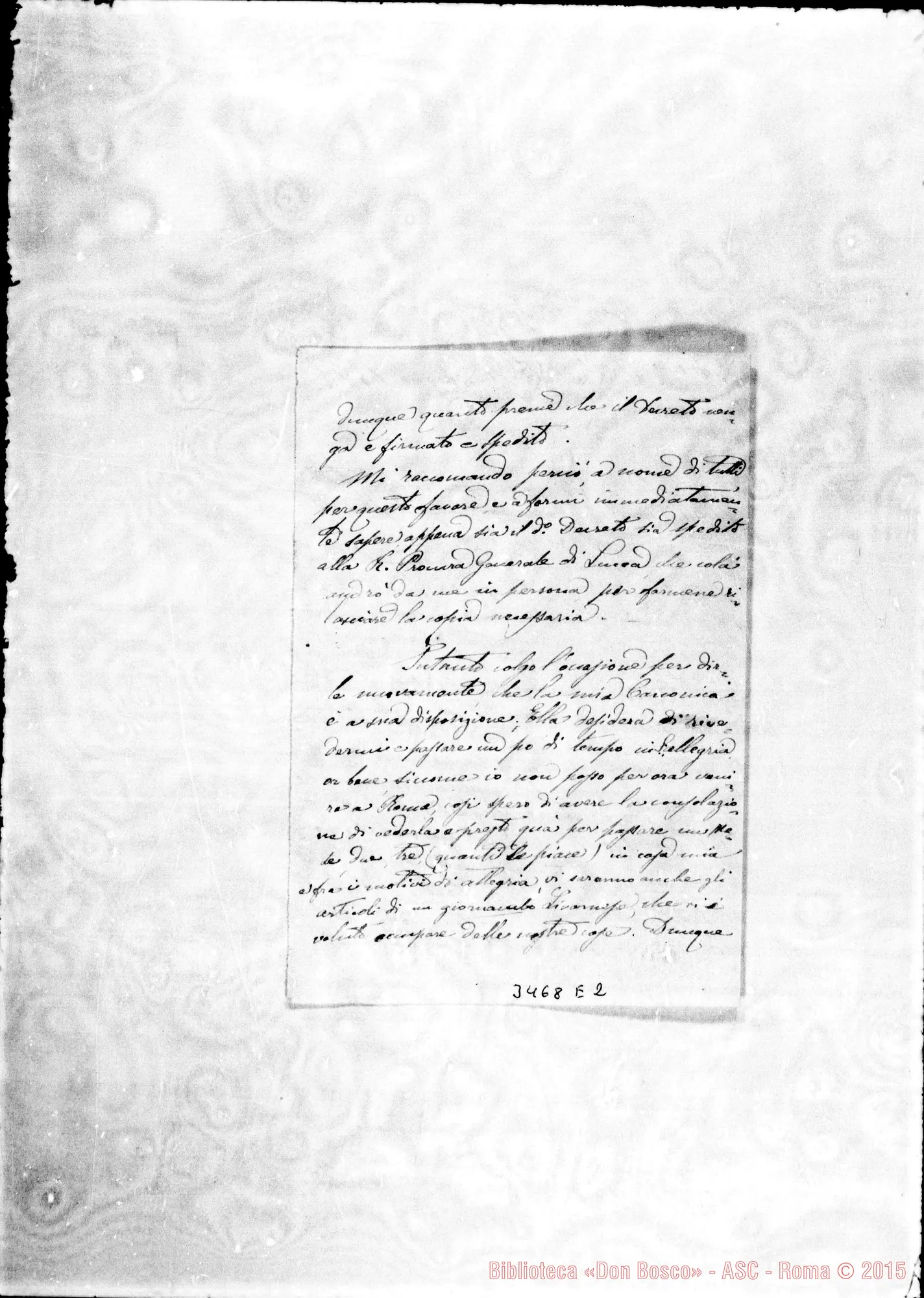 Fotogramma E 2 — Don Adolfo Barsotti-Don Cagliero. Collesalvetti, 4-06-1892