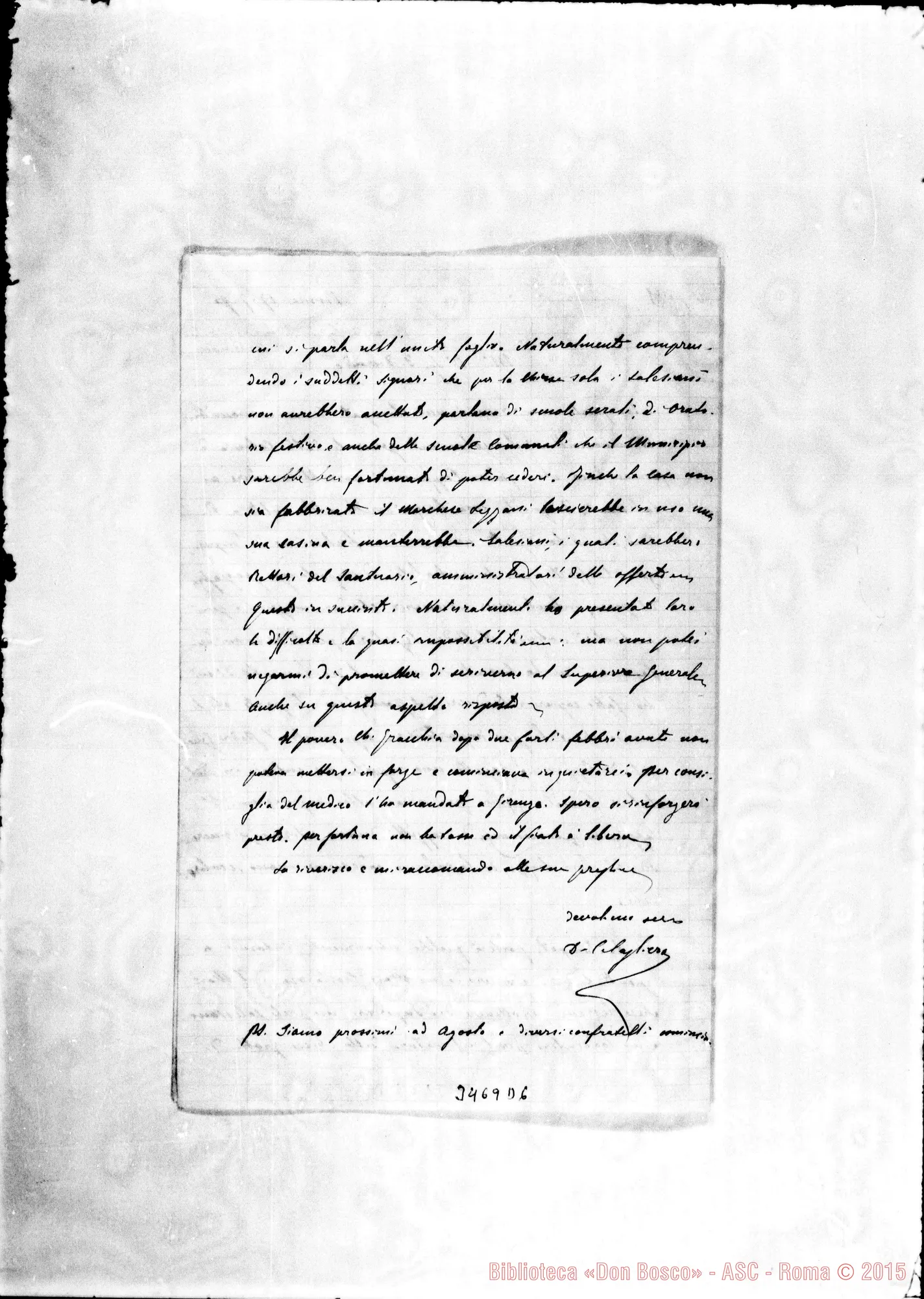 Fotogramma D 6 — Don Cagliero Cesare-Don Durando. Roma, 17-07-1890