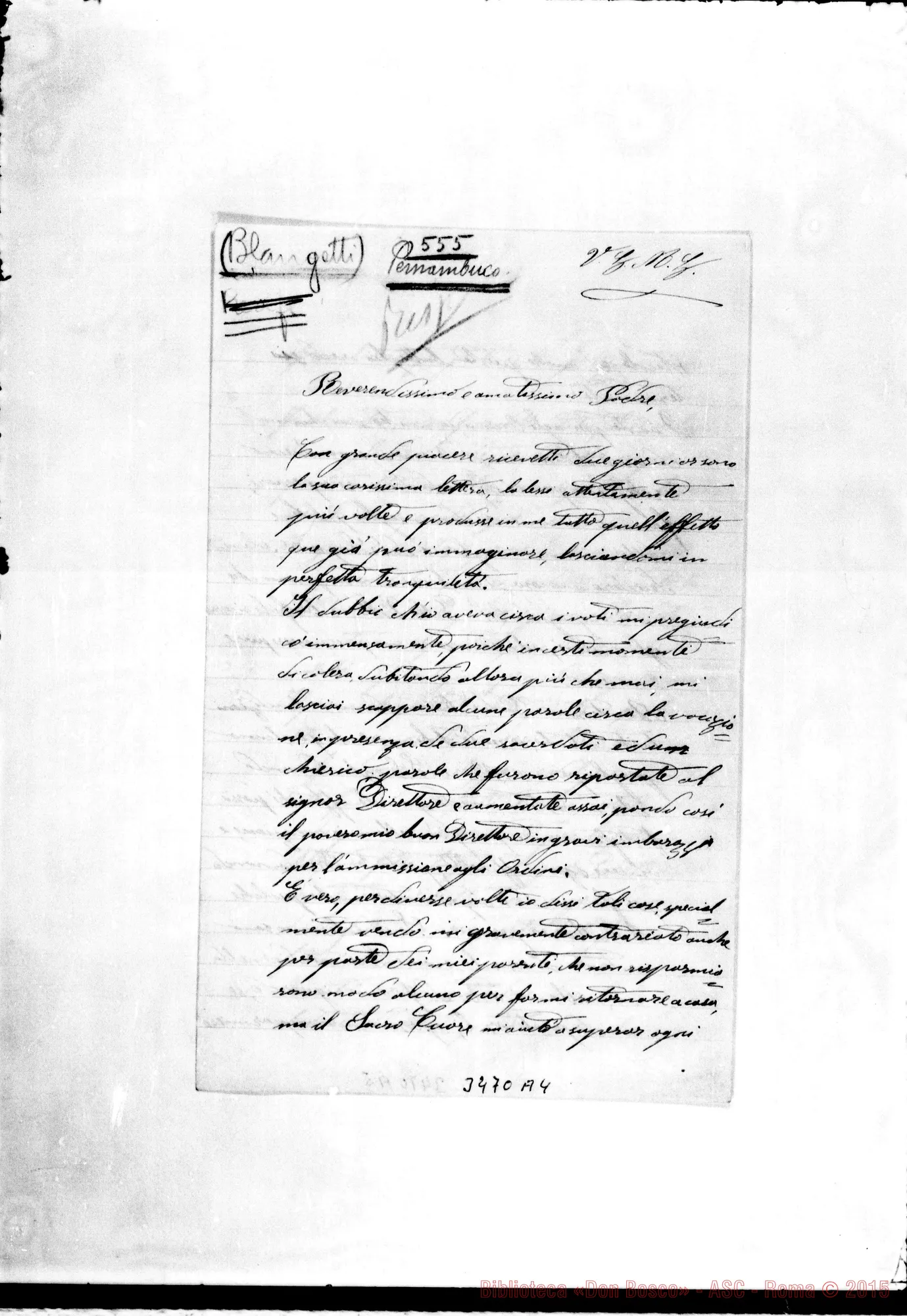 Fotogramma A 4 — Ch. Blambetti-Amatissimo Padre. Recife, 17-08-1898