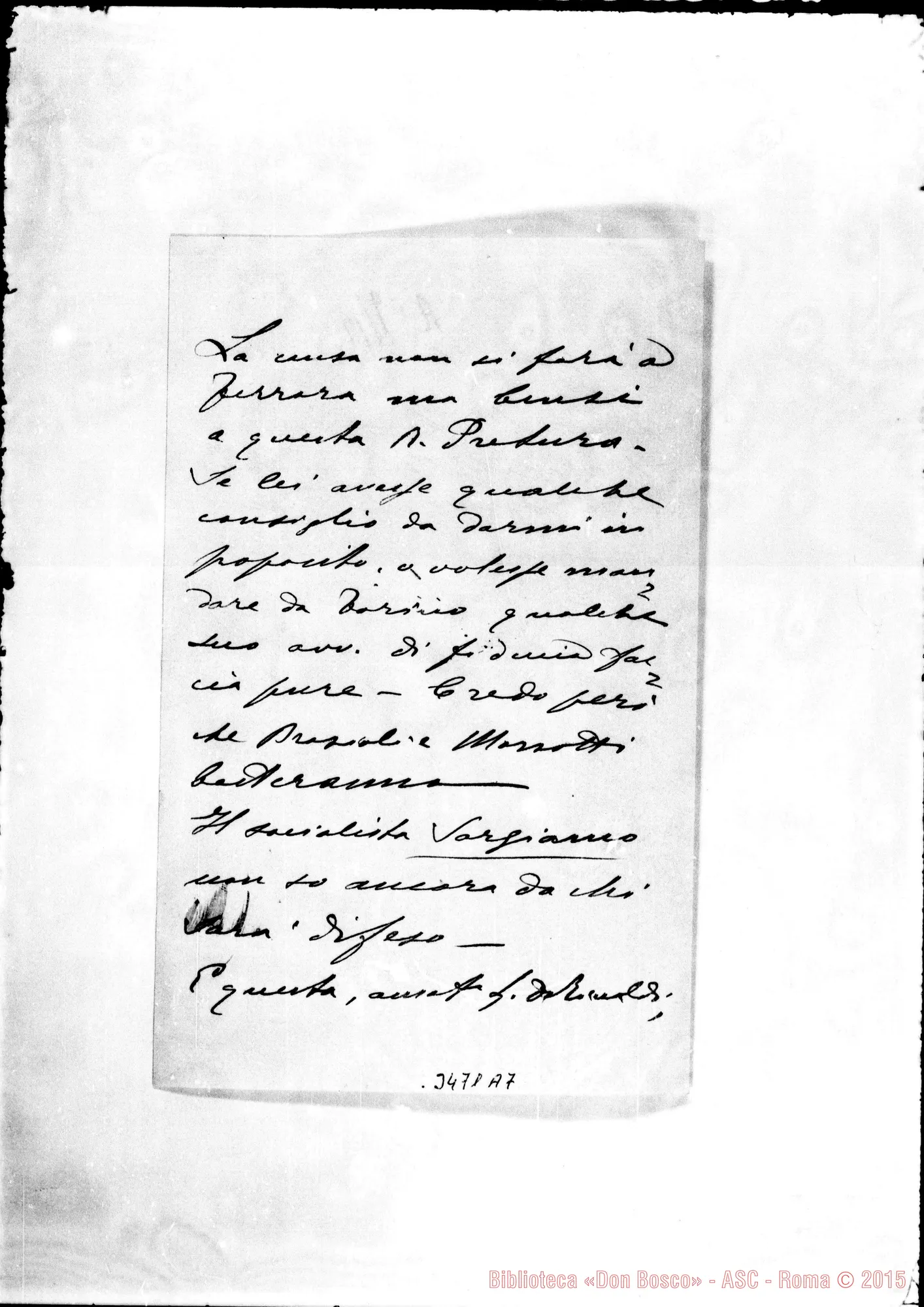 Fotogramma A 7 — Don Rubino Michelangelo-Don Rinaldi. Comacchio, 6-12-1907