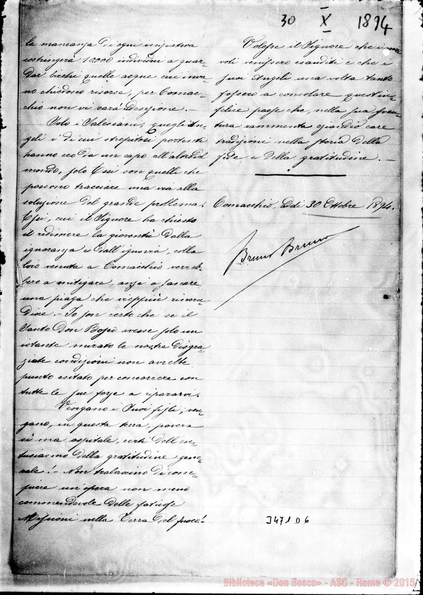 Fotogramma D 6 — Bruno Bruno: Alla memoria di Don Bosco, il 30-10-1894