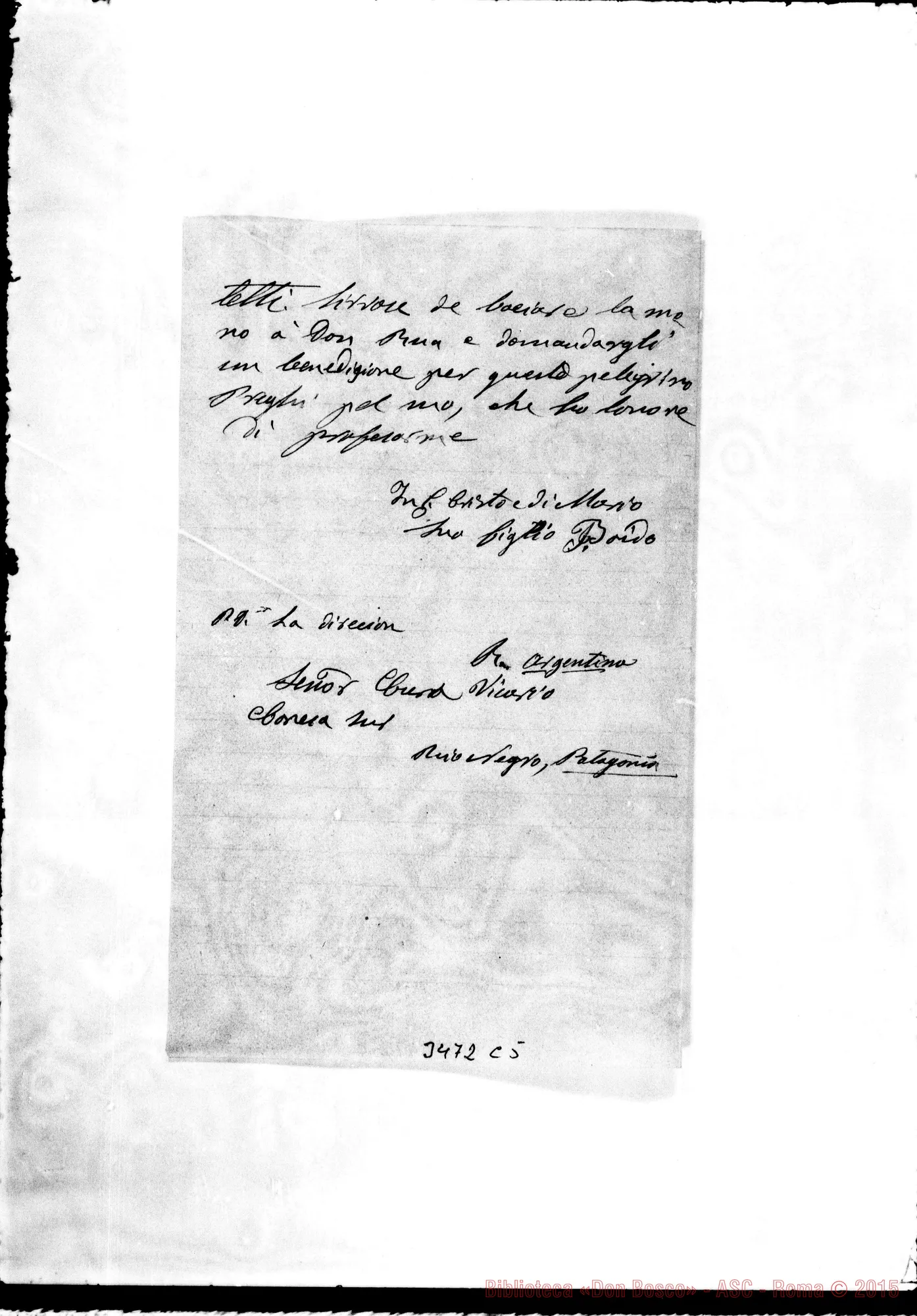 Fotogramma C 5 — Don Giuseppe Boido-Don Lazzero. Conesa Sud, 9-12-1895