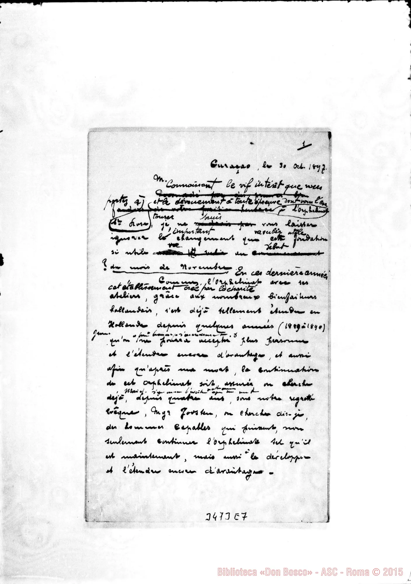 Fotogramma E 7 — A.H. Frie O.P.: relazione. Curaçao, 30-10-1897