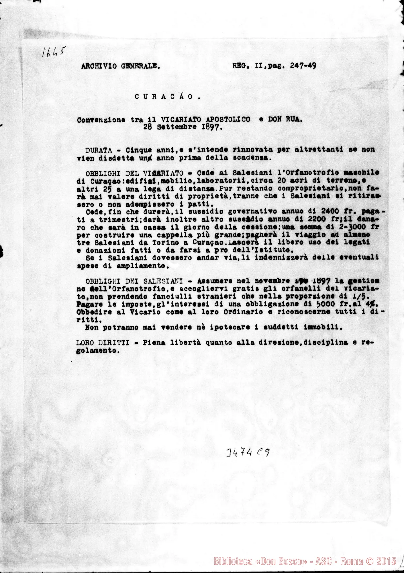 Fotogramma C 9 — Convenzione: estratti.