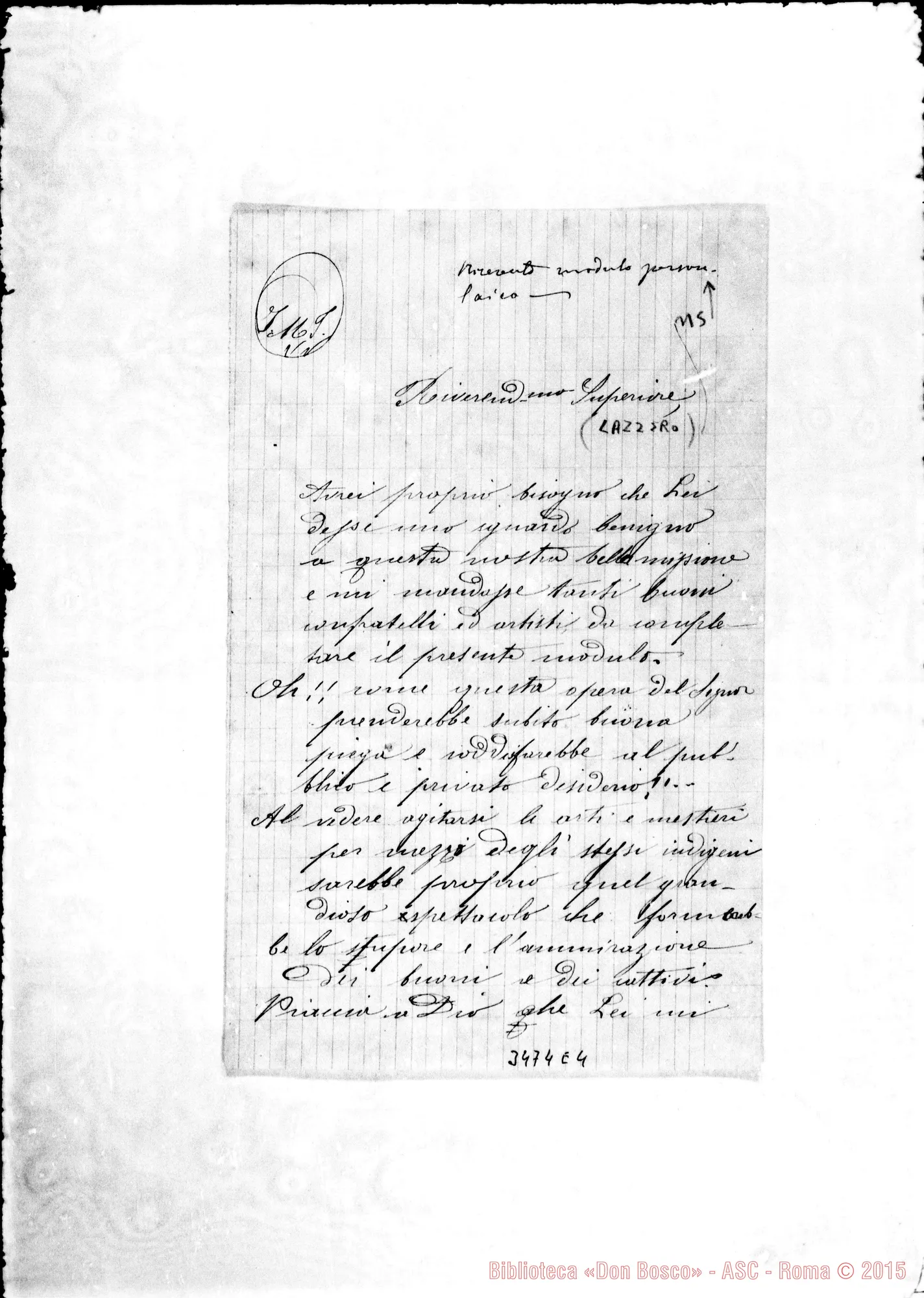 Fotogramma E 4 — Don Bartolomeo Pistone-Don Lazzero. San Rafael, 15-04-1895