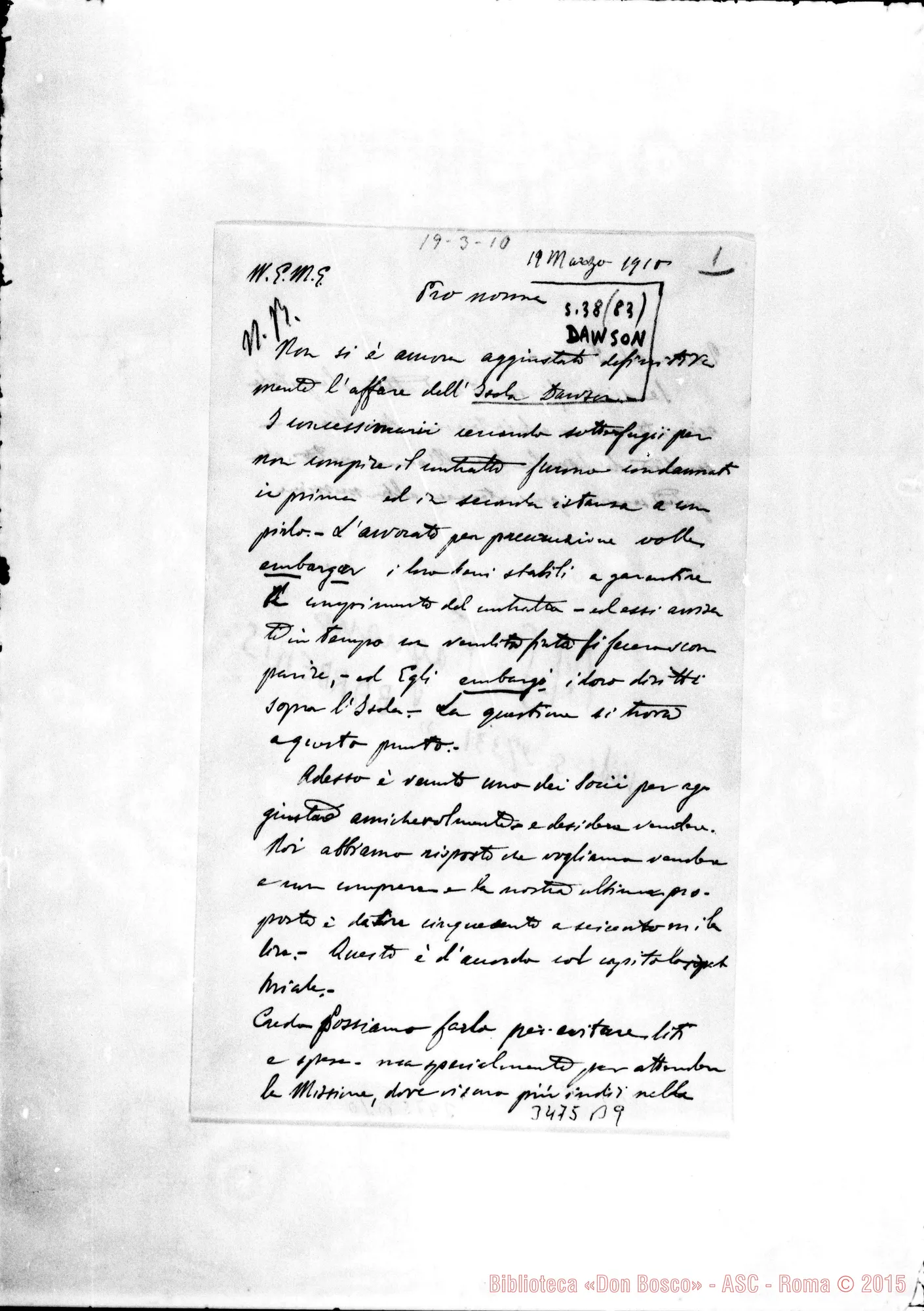 Fotogramma B 9 — Pro norma, il 19-03-1910