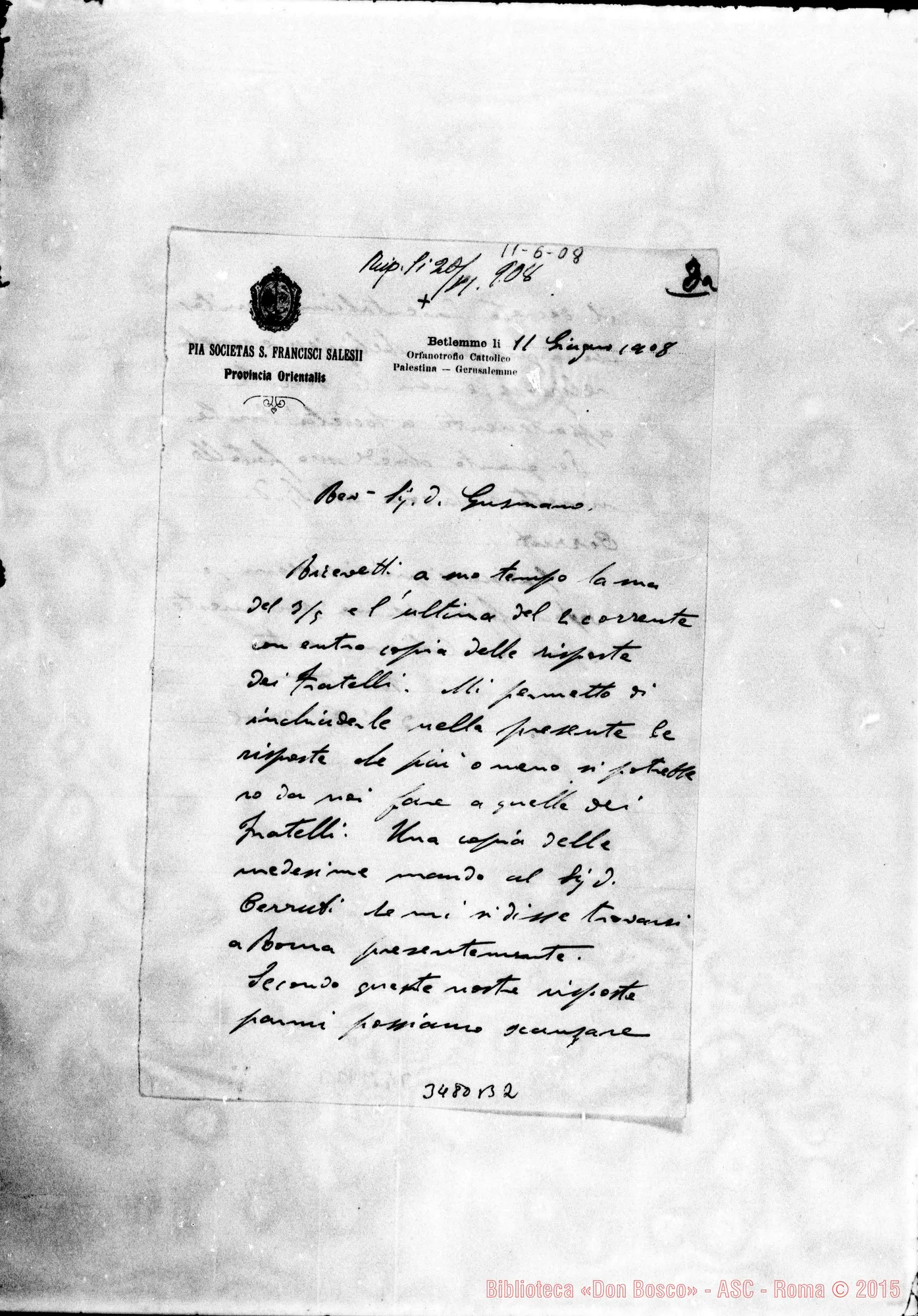 Fotogramma B 2 — Don Cardano-Don Gusmano. Betlemme, 11-06-1908
