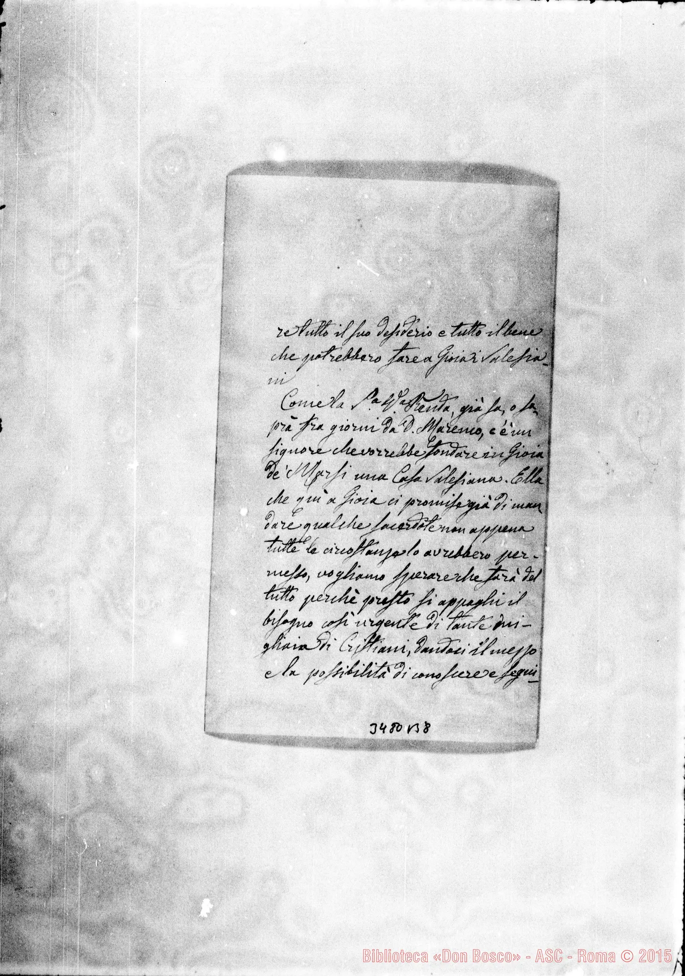 Fotogramma B 8 — Federico Sinibaldi-Don Rua. Autogr. Rua. Senza data