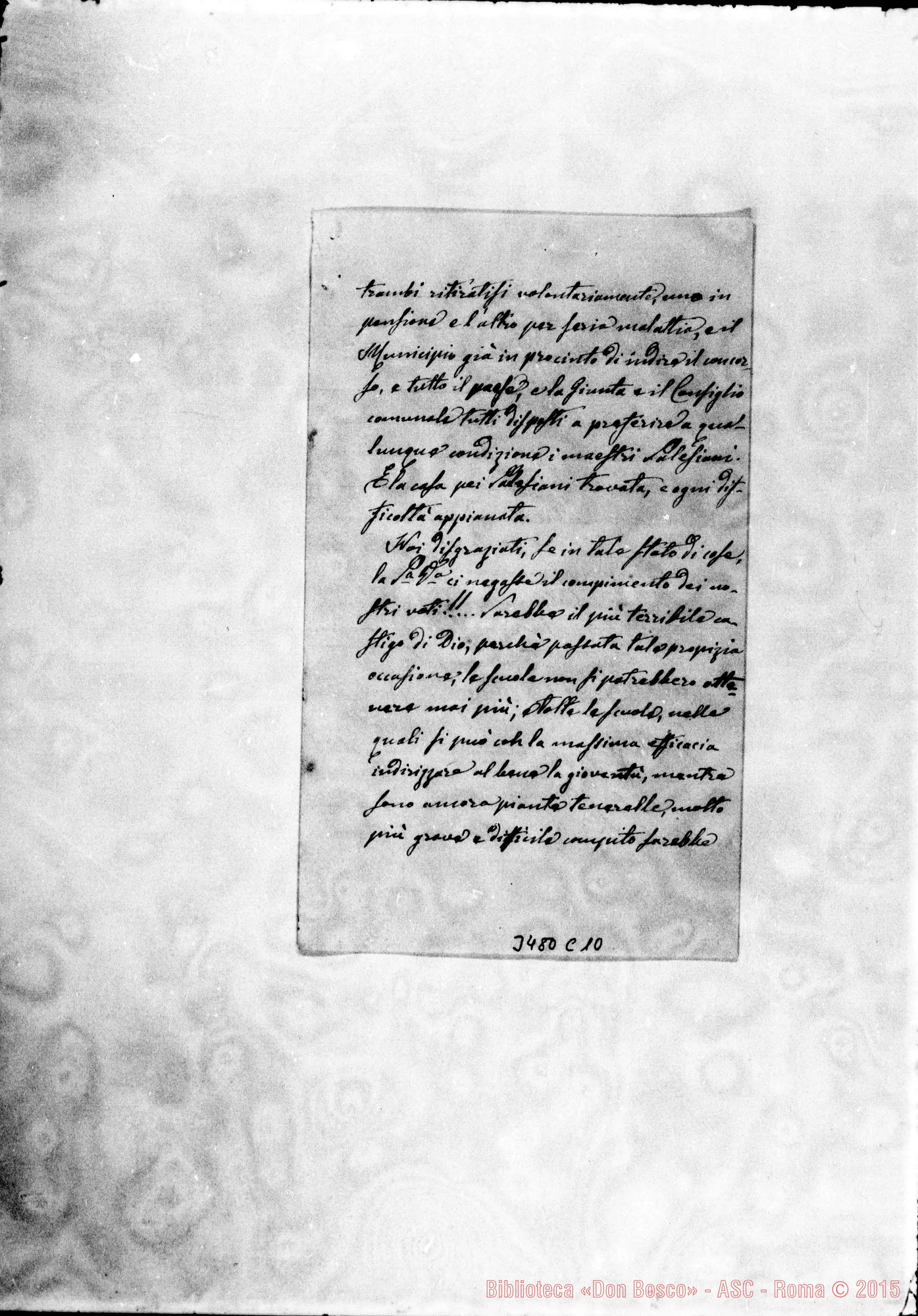 Fotogramma C 10 — Federico Sinibaldi-Don Rua. Gioia de’ Marsi, 26-07-1903 Autogr. Rua