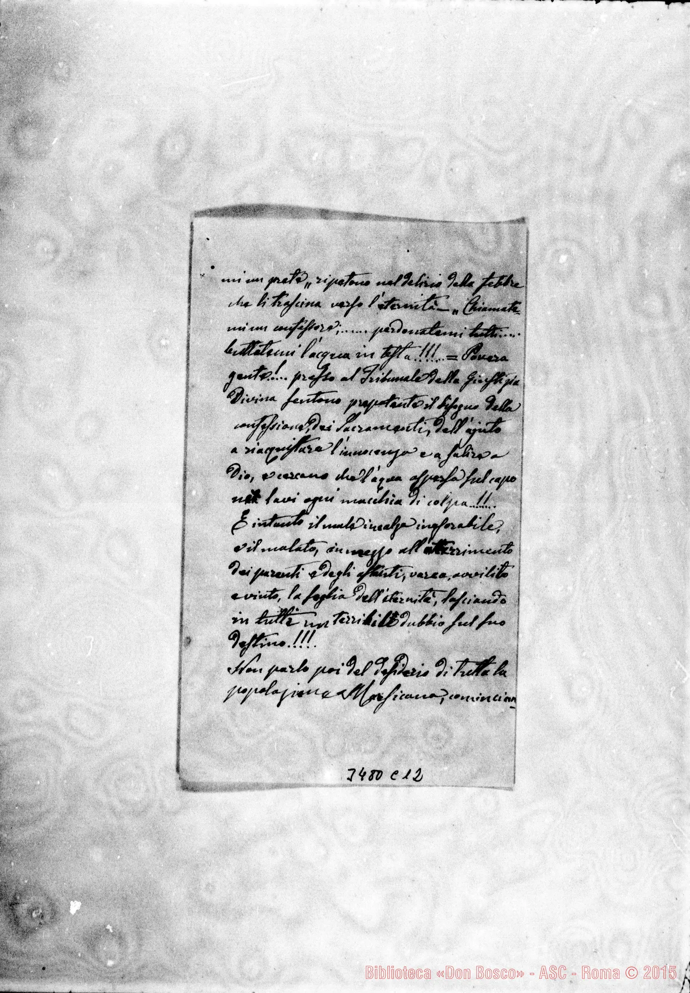 Fotogramma C 12 — Federico Sinibaldi-Don Rua. Gioia de’ Marsi, 26-07-1903 Autogr. Rua
