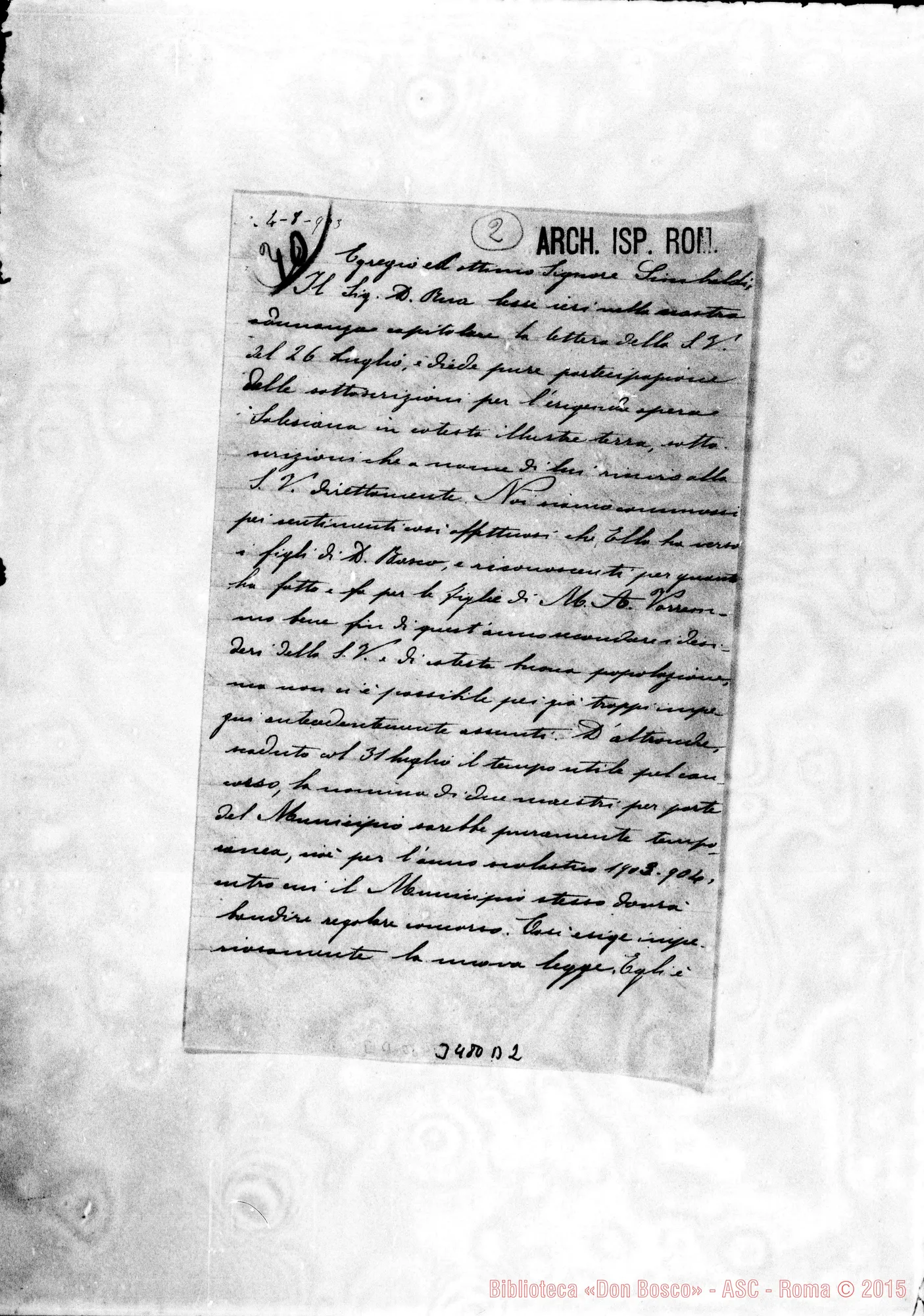 Fotogramma D 2 — Don Cerruti-Sinibaldi, il 4-08-1903. Copia